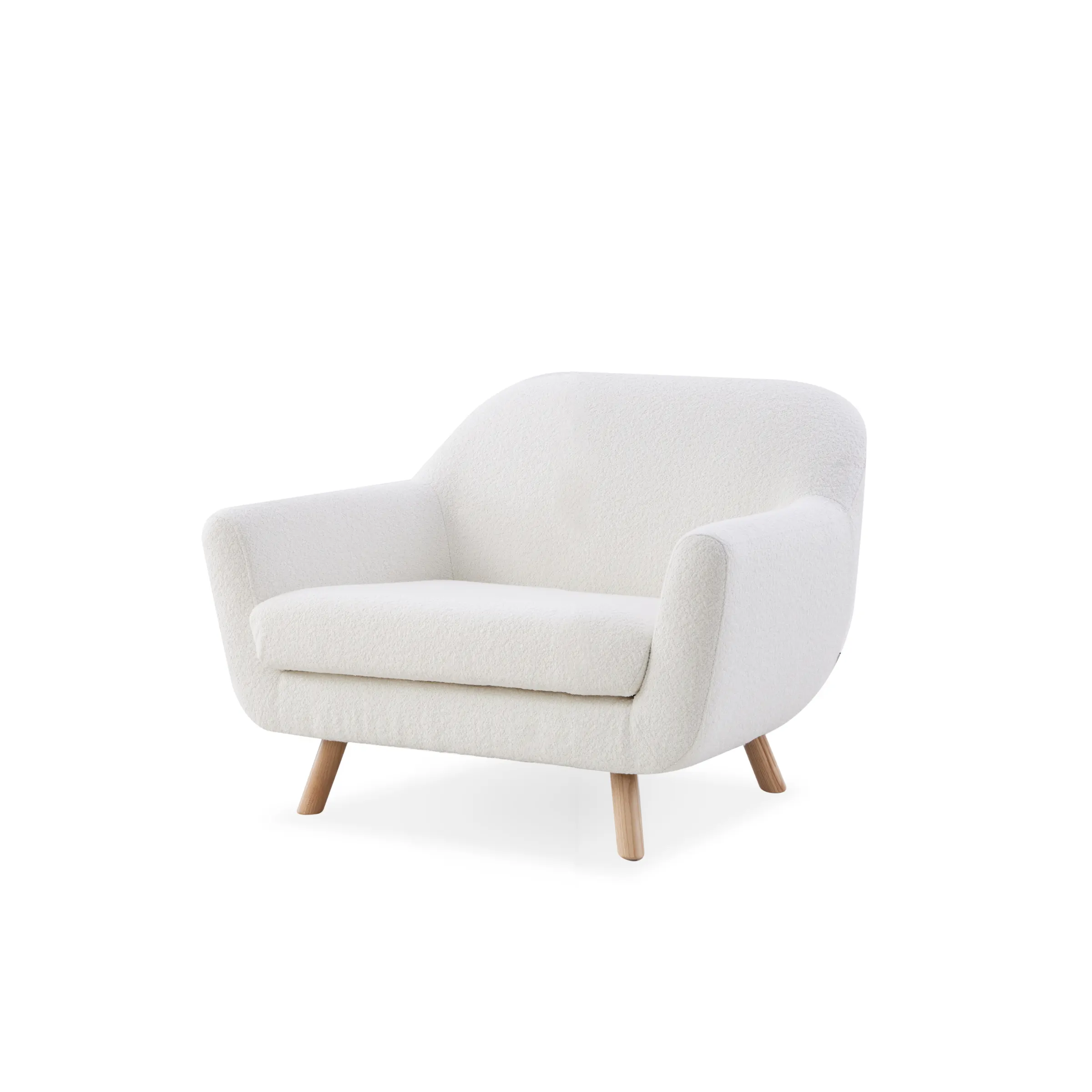 MODE Milo Boucle Armchair, Chalk White