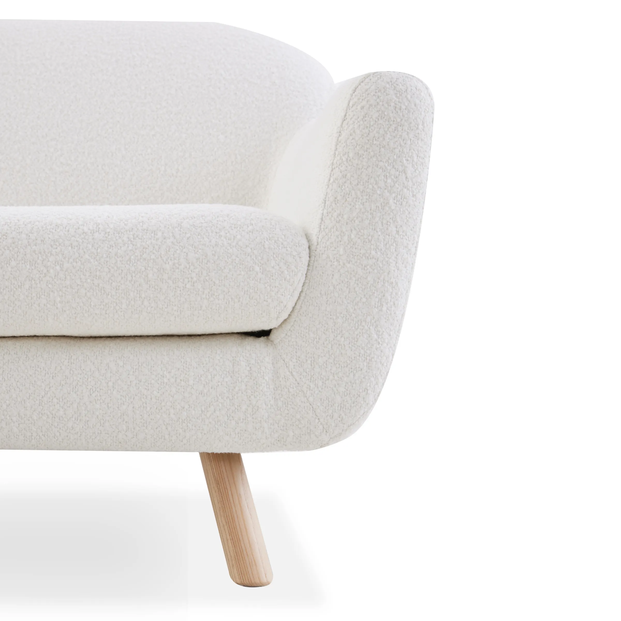 MODE Milo Boucle Armchair, Chalk White