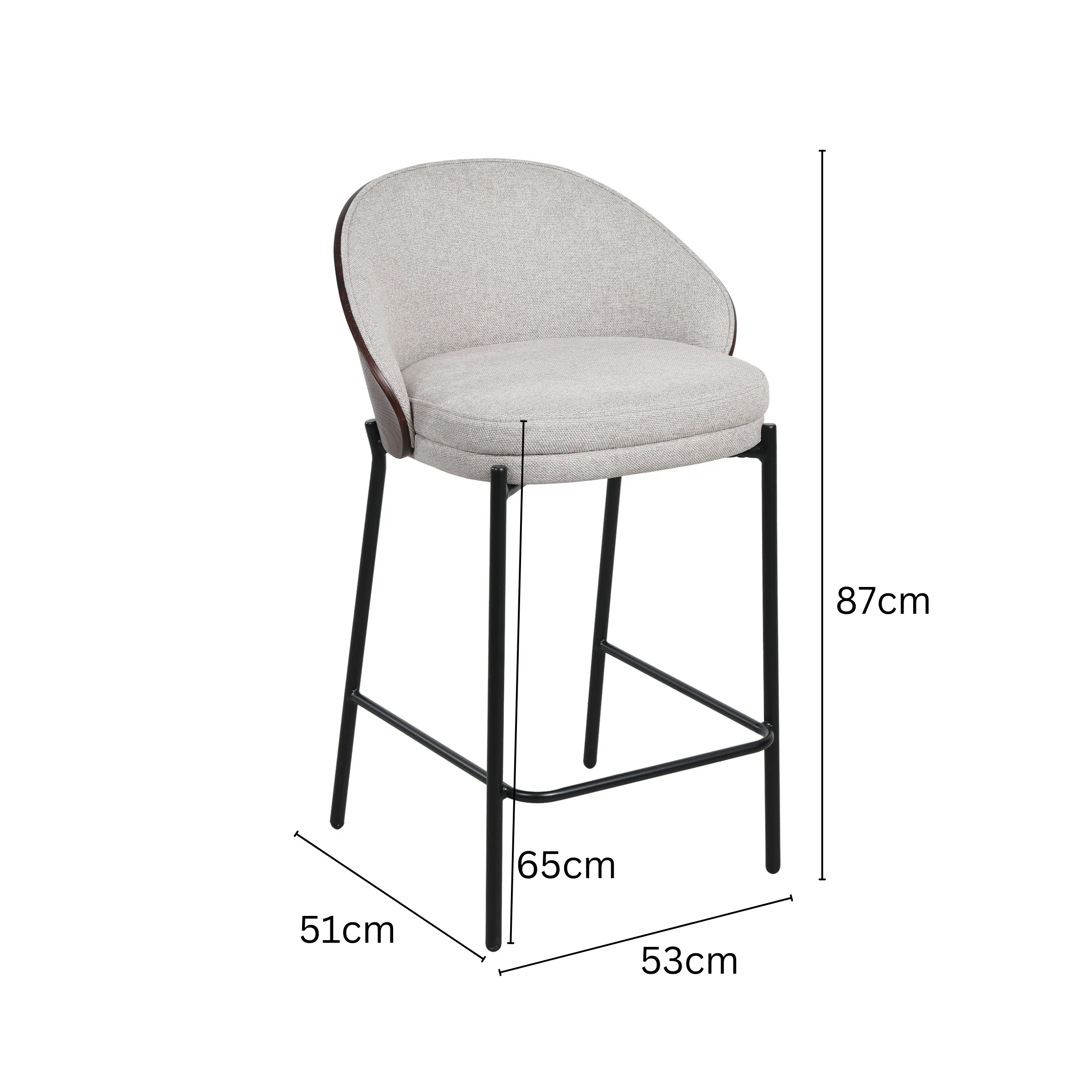 MODE Emia Bar Stools, 65cm, Set of 2