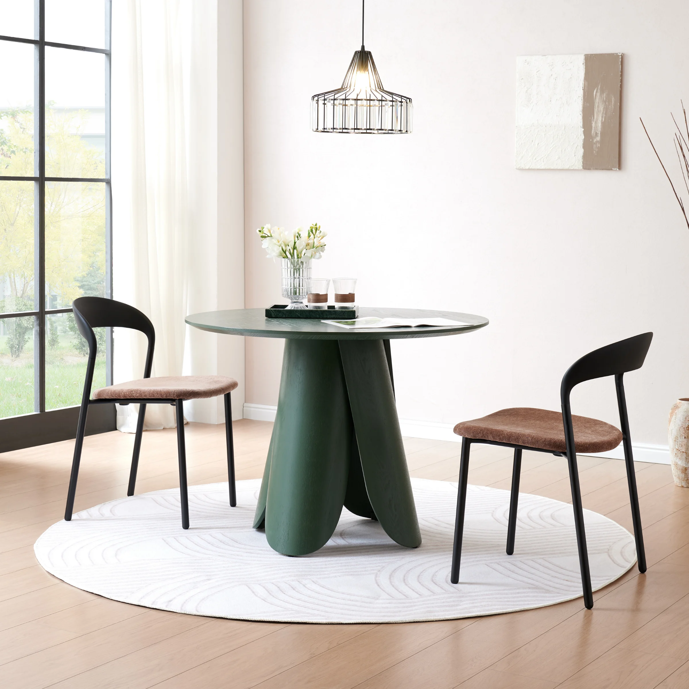 MODE Elara Round Dining Table 1m, Green