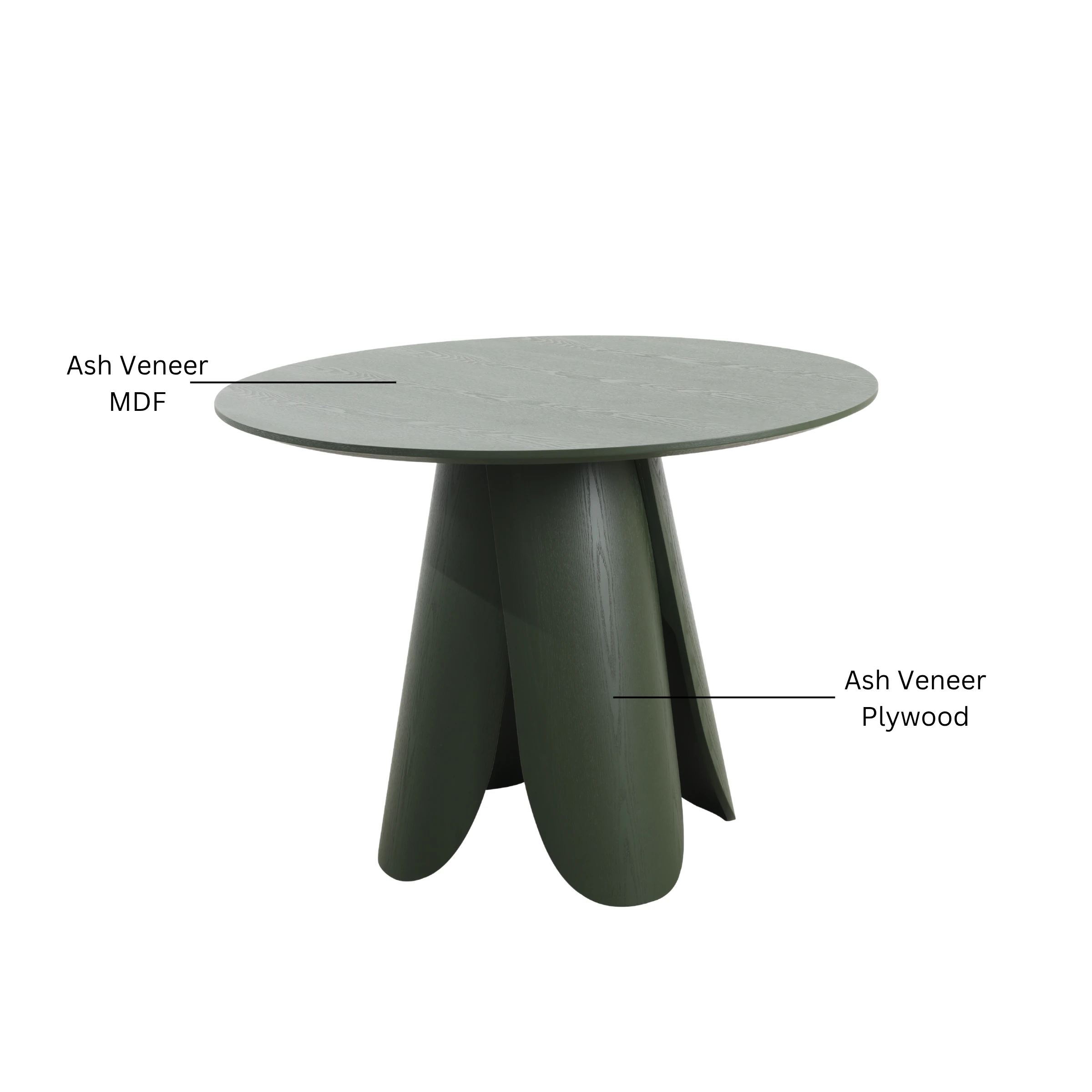 MODE Elara Round Dining Table 1m, Green