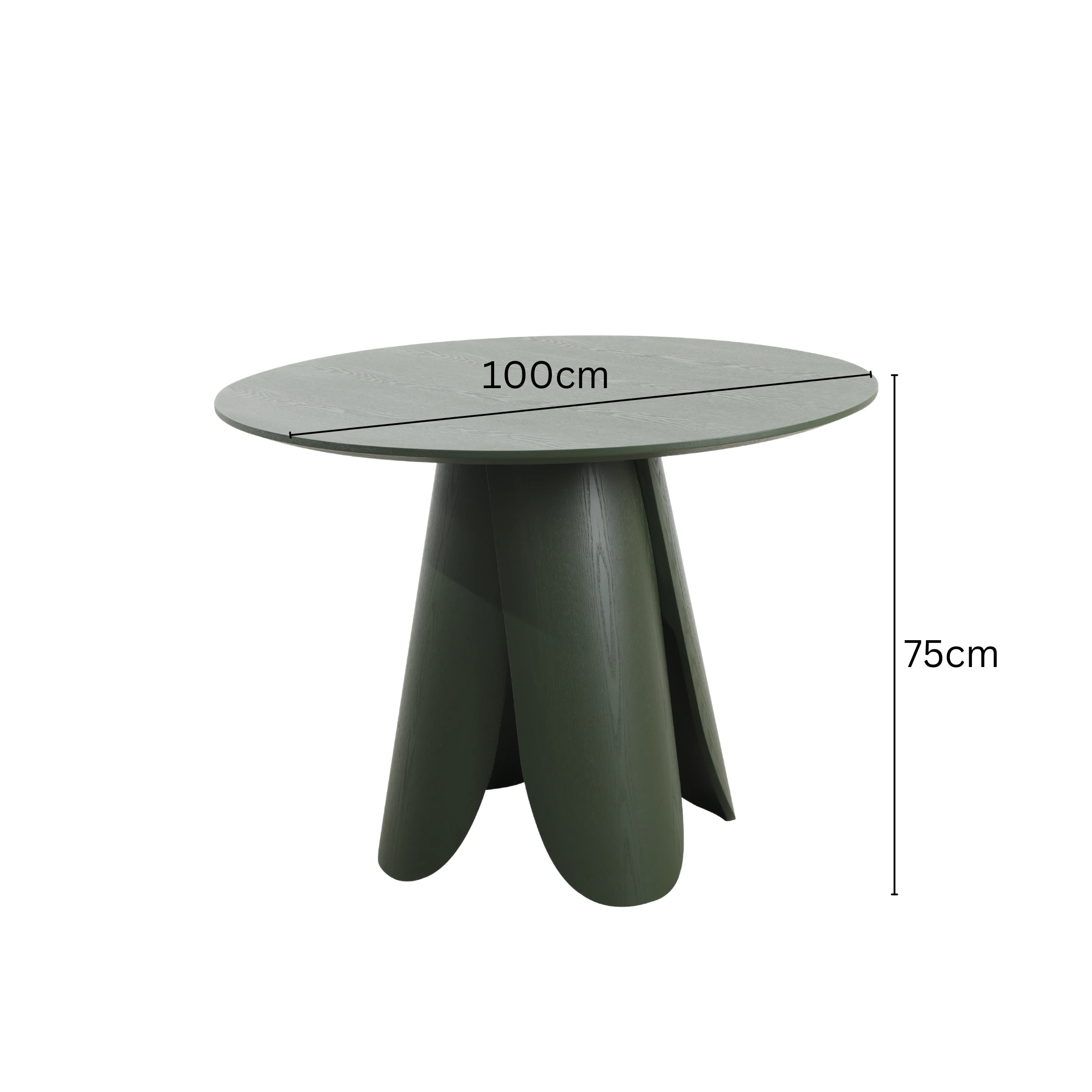MODE Elara Round Dining Table 1m, Green
