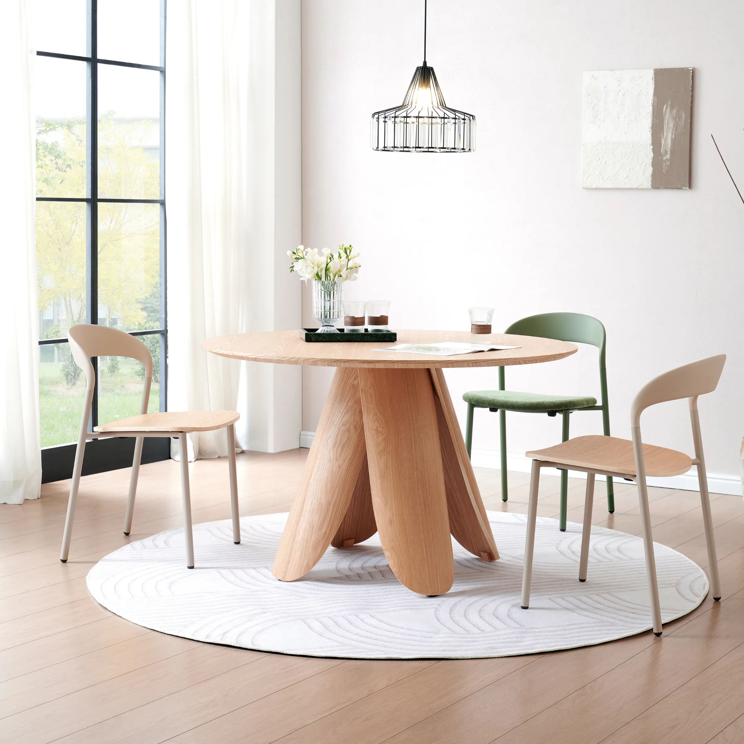 MODE Elara Dining Chairs, Green, Set of 2