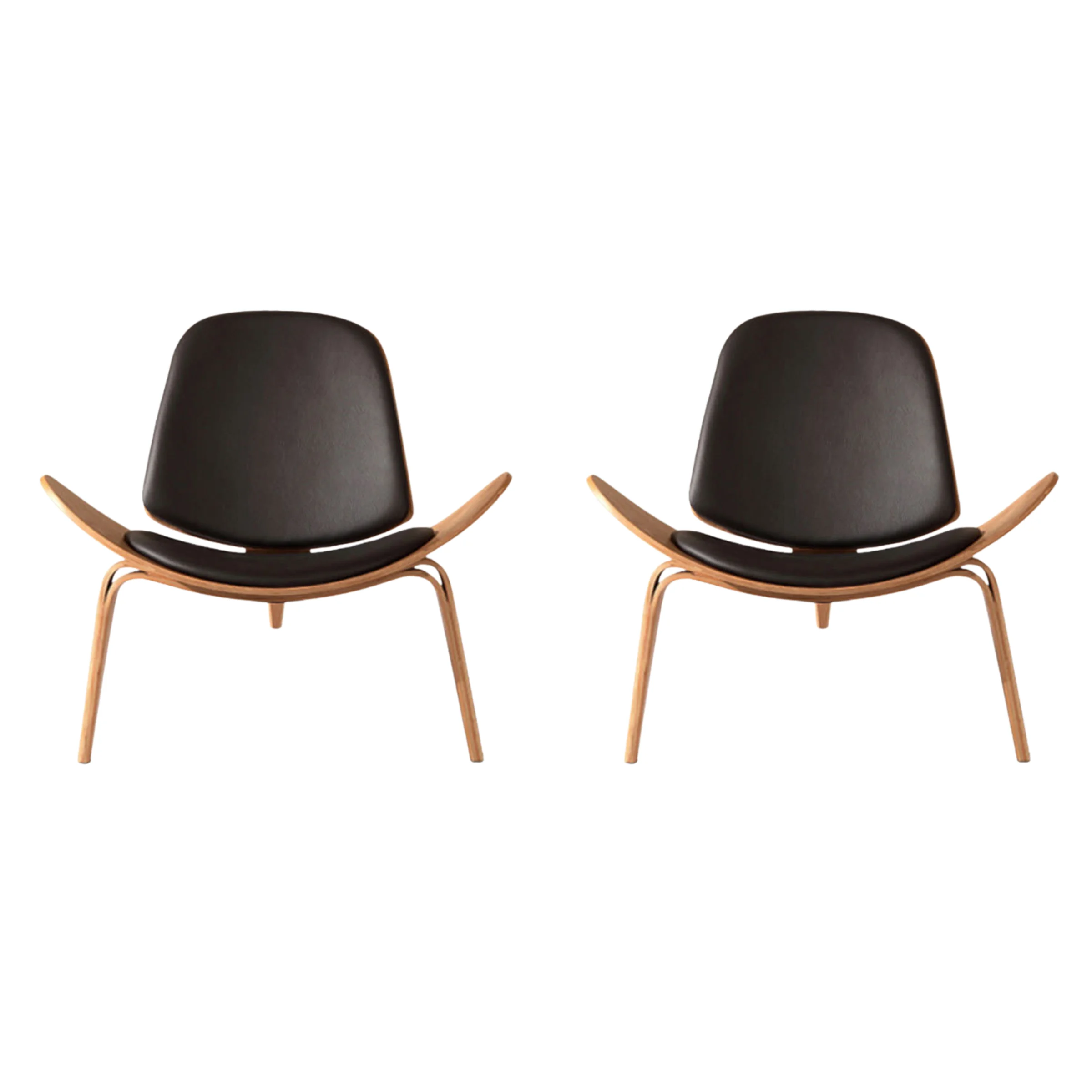 MODE Hans Wegner 2PCS Living Room Set, Black
