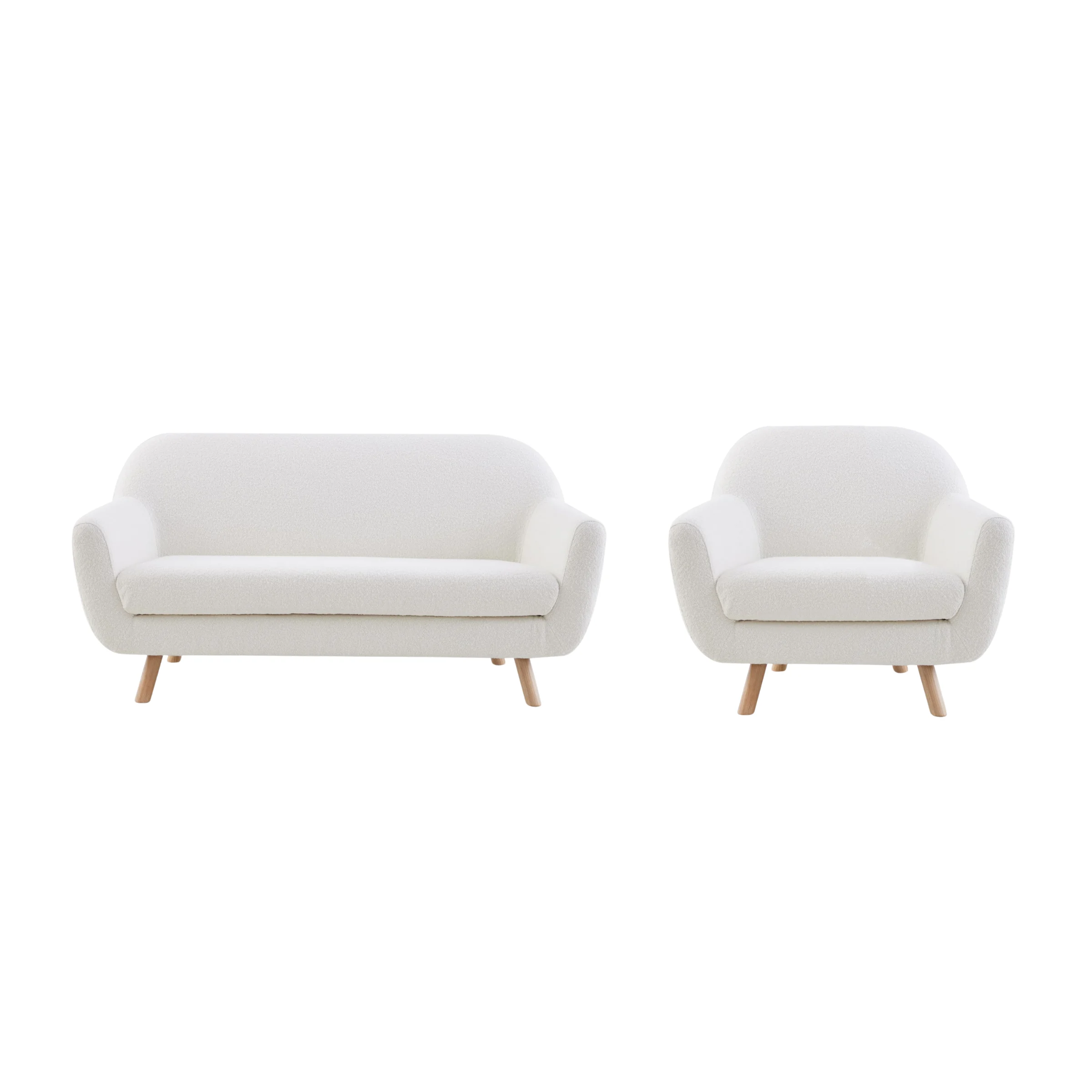 MODE Milo 2PCS Sofa Set, Loveseat + 1-Seater