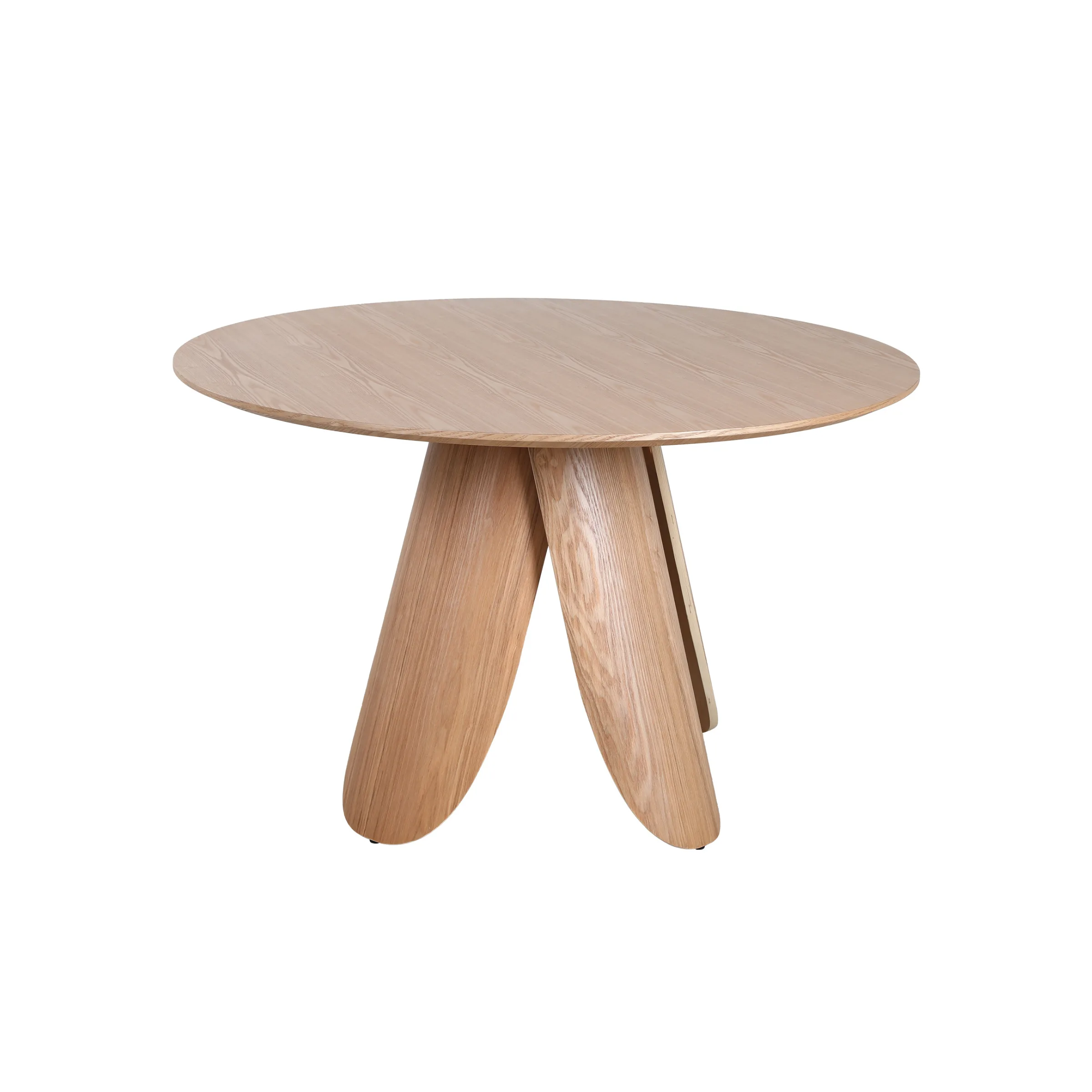 MODE Elara Round Dining Table Set with 4 Chairs, Light Brown & Natural