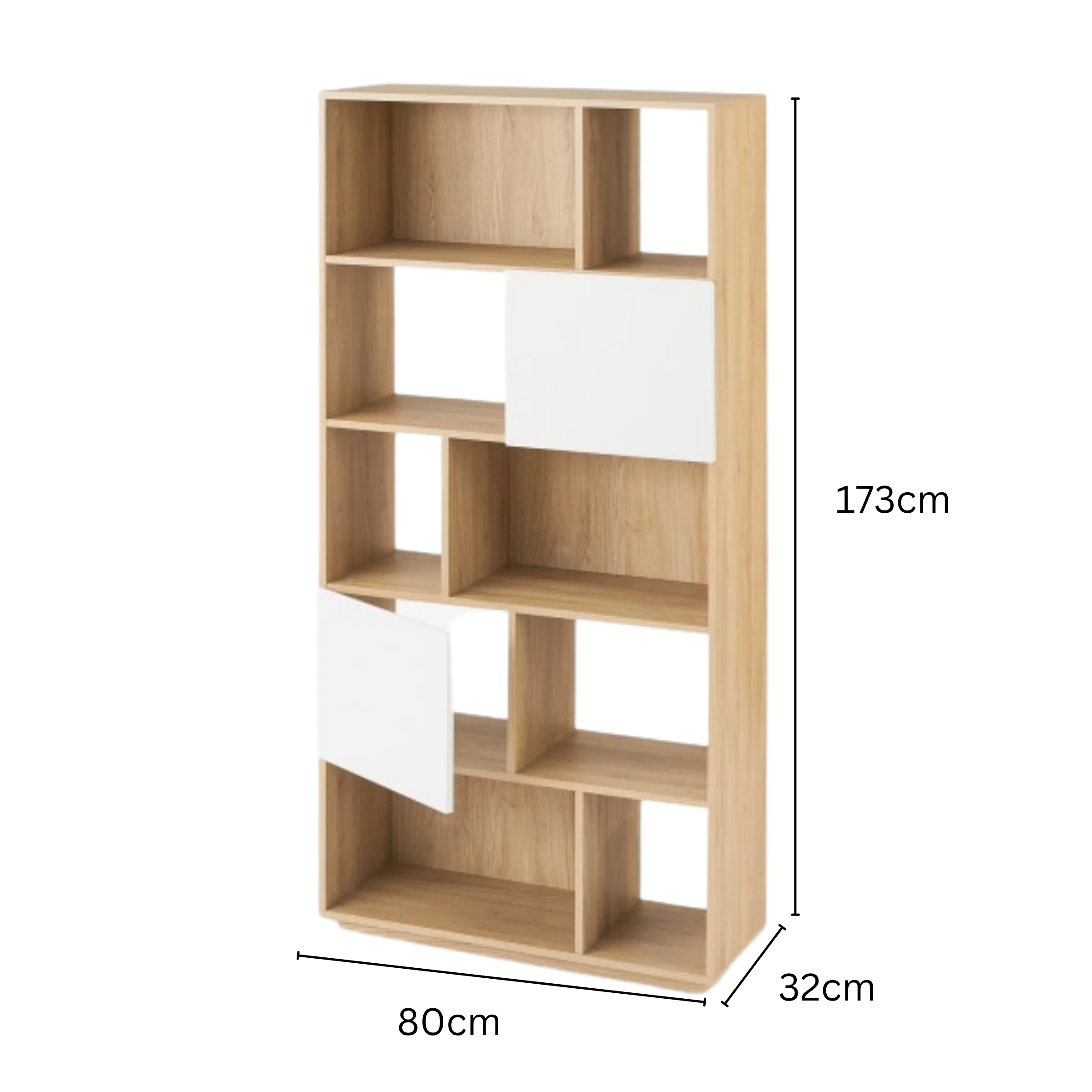 MODE Osten Bookcase, Small, 80x32x173cm