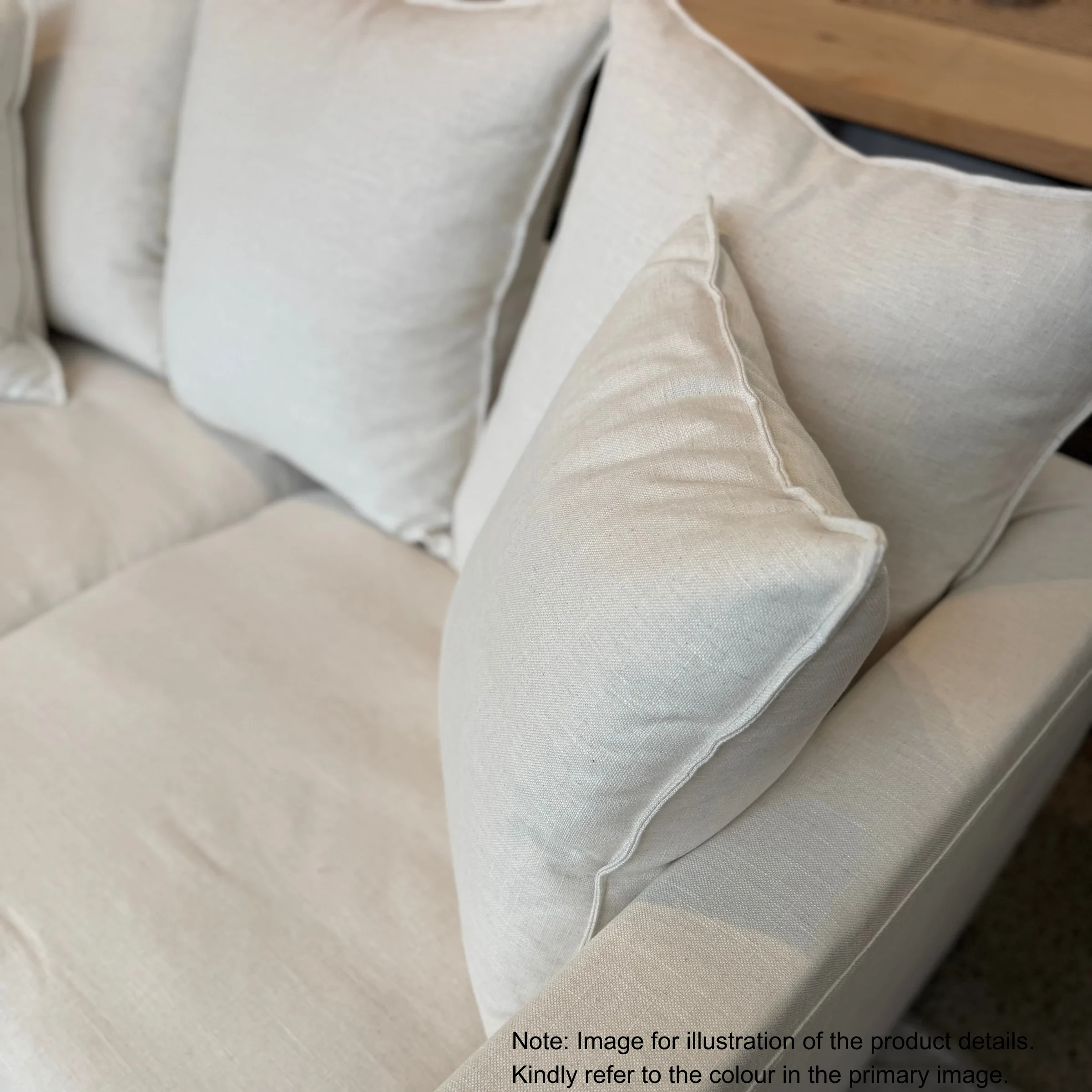 MODE Crepes 3-Seater Linen Sofa, Light Grey