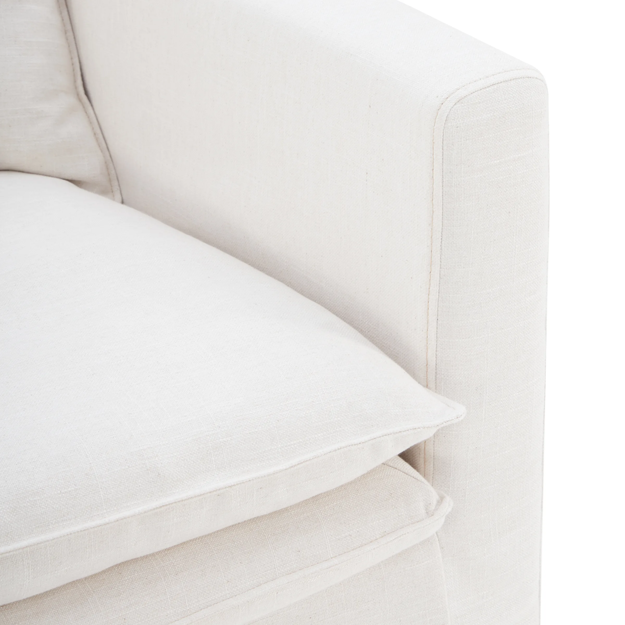 MODE Crepes 3.5-Seater Linen Sofa, Off-White