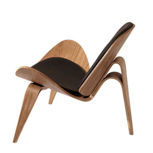 Hans Wegner Shell Chair CH07 Replica, Oak Black