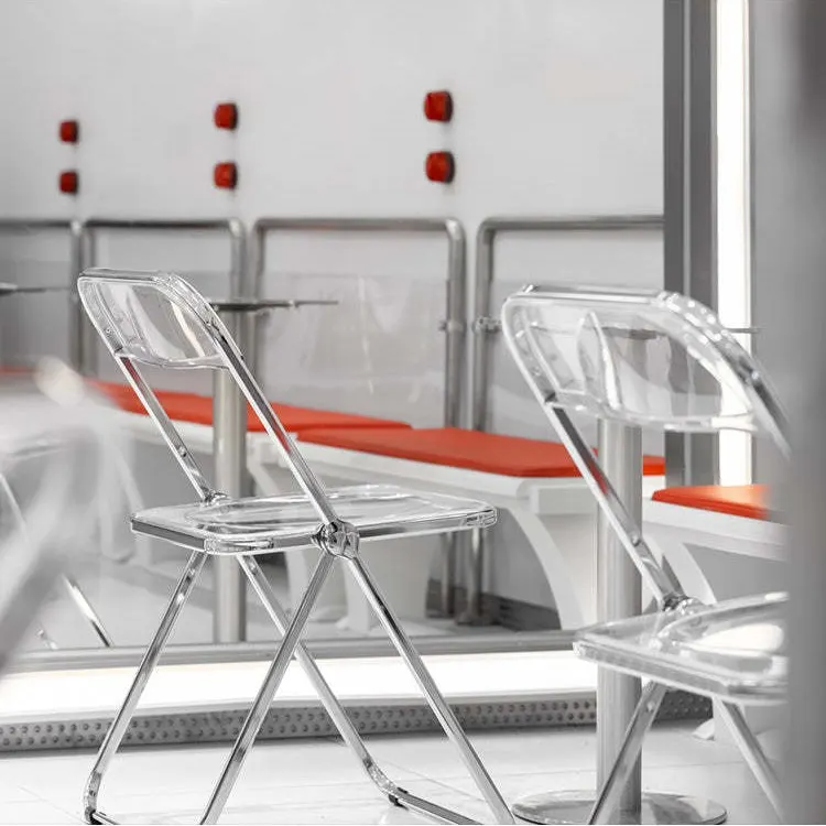 MODE Larkin Acrylic Folding Dining Chair, Transparent