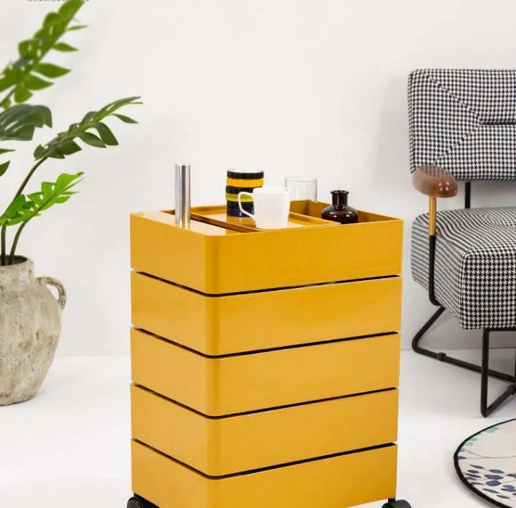 MODE Rosa Rotatable Trolley Cart, Yellow