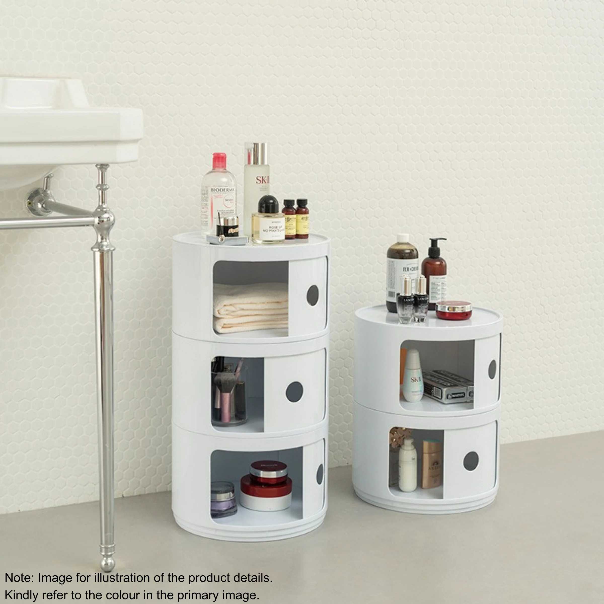 Anna Ferrieri Componibili 2 Tier Storage Unit Replica, 32x40CM, White