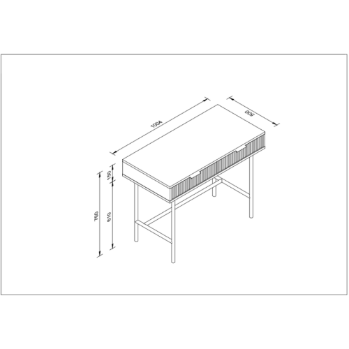 MODE Leia Mini Desk, White Haze, 100x50x76cm