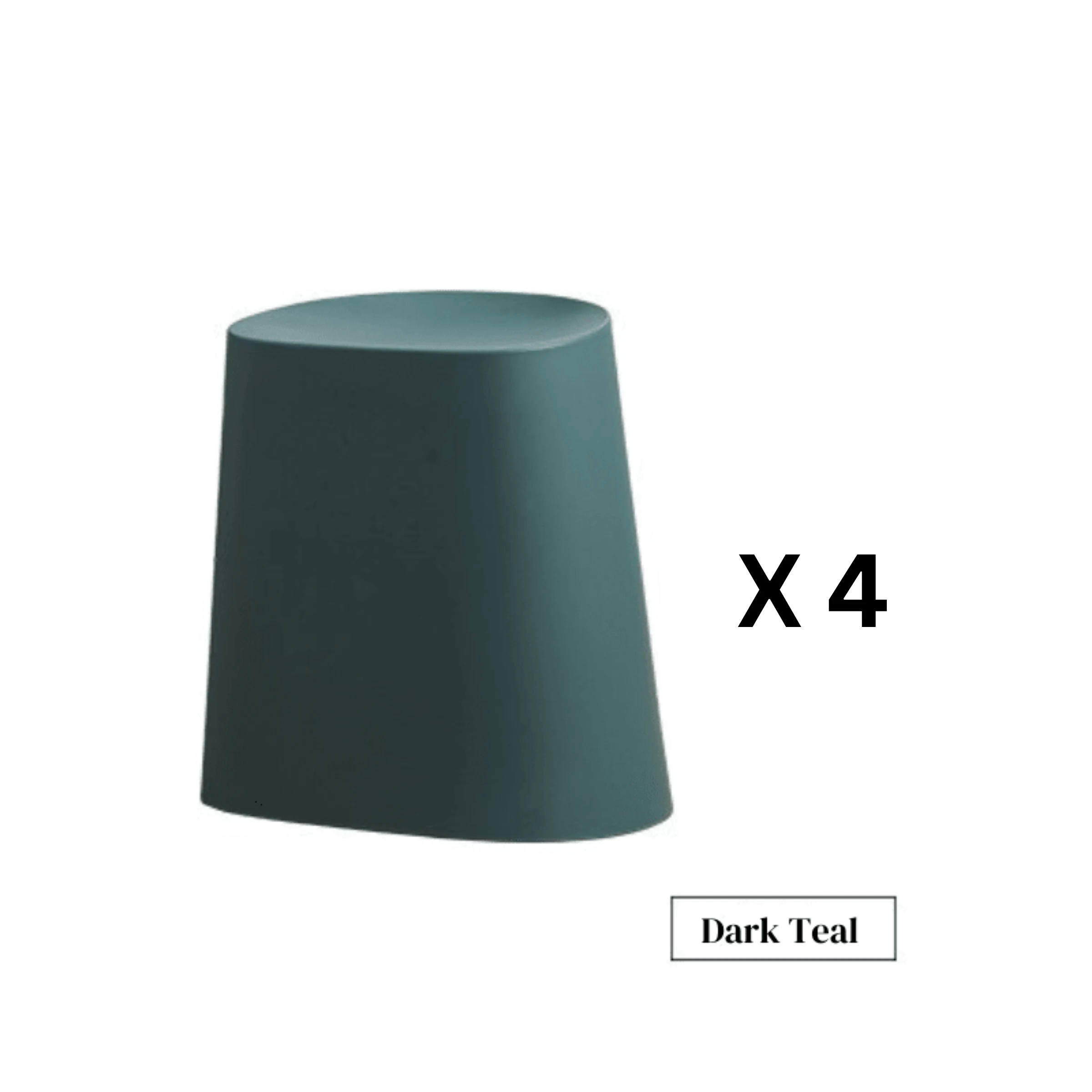 MODE Boulder Stool, Dark Teal, Set of 4
