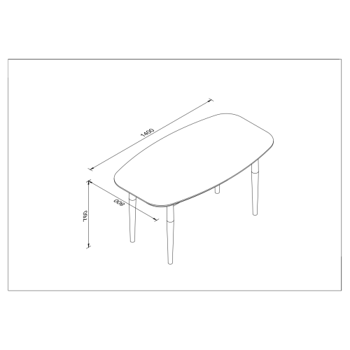 MODE Alexa Dining Table, 1.4m