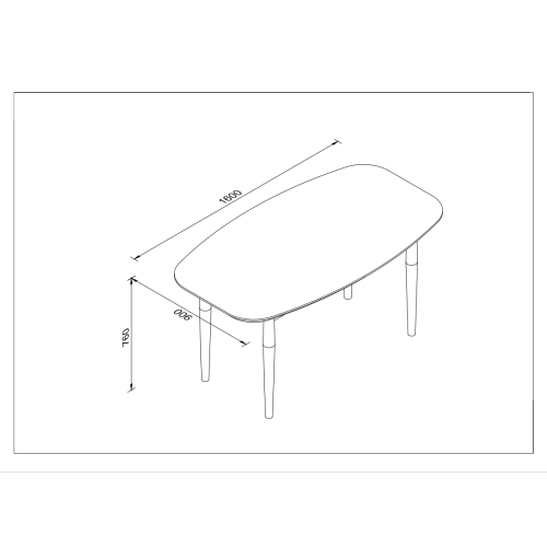 MODE Alexa Dining Table, 1.6m