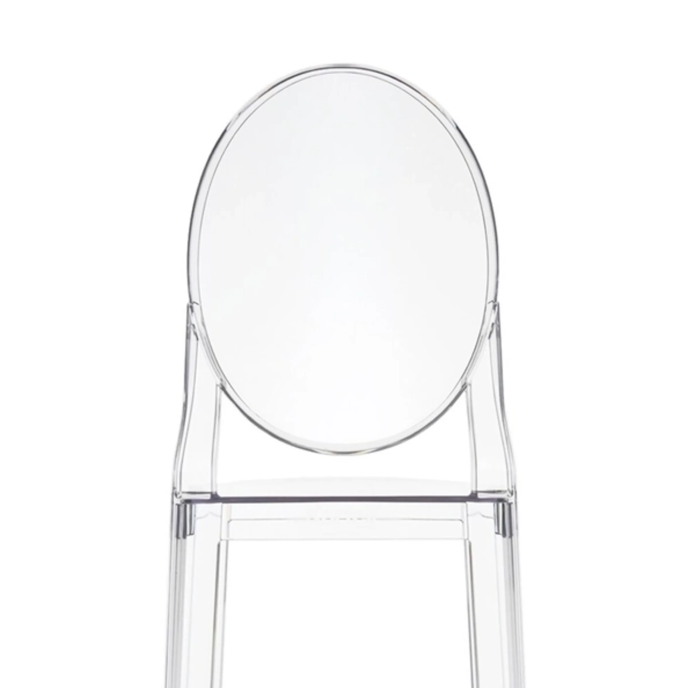 Philippe Starck Victoria Ghost Bar Stool With Back Replica, Set of 2