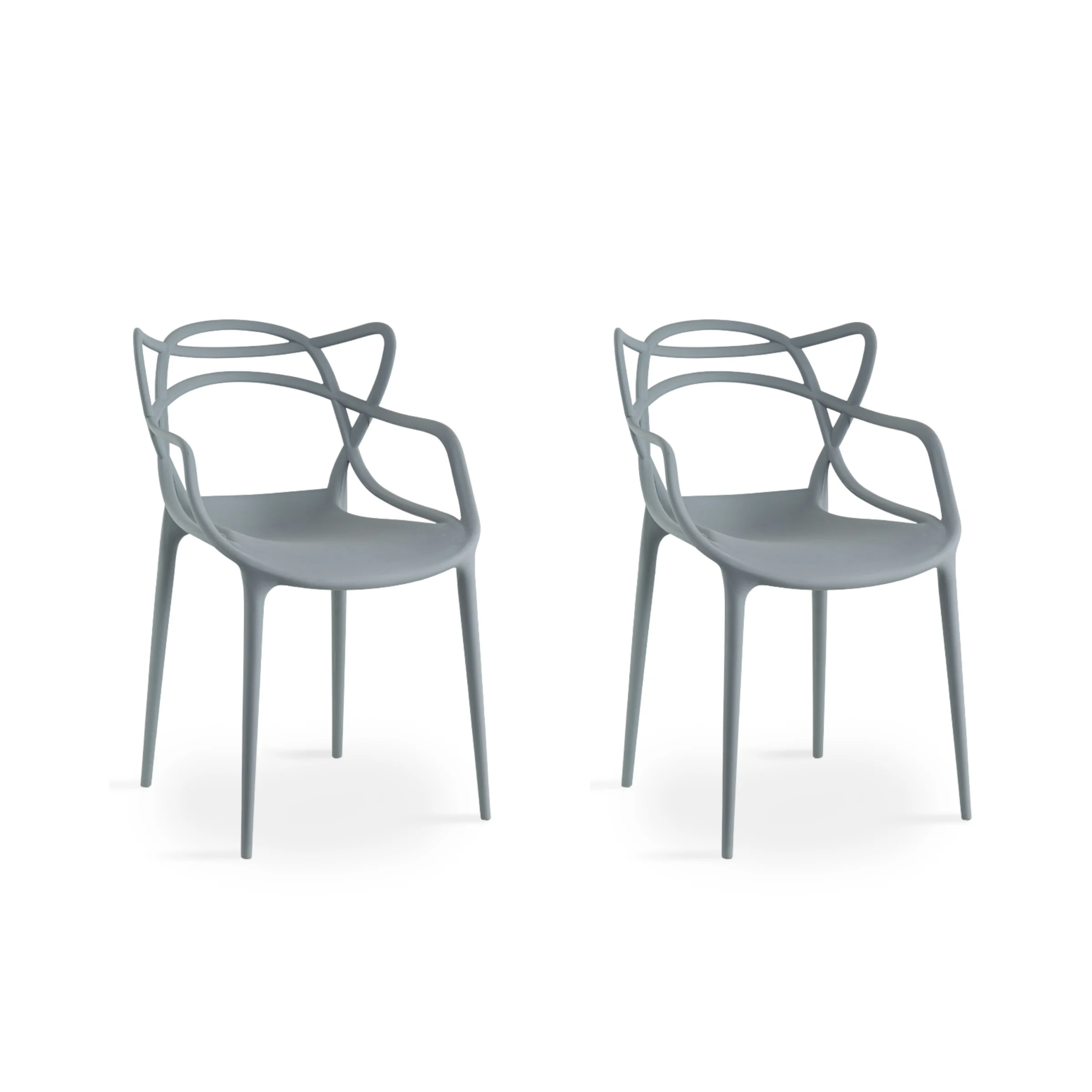 Velo Stackable Dining Chair Replica, Set of 2