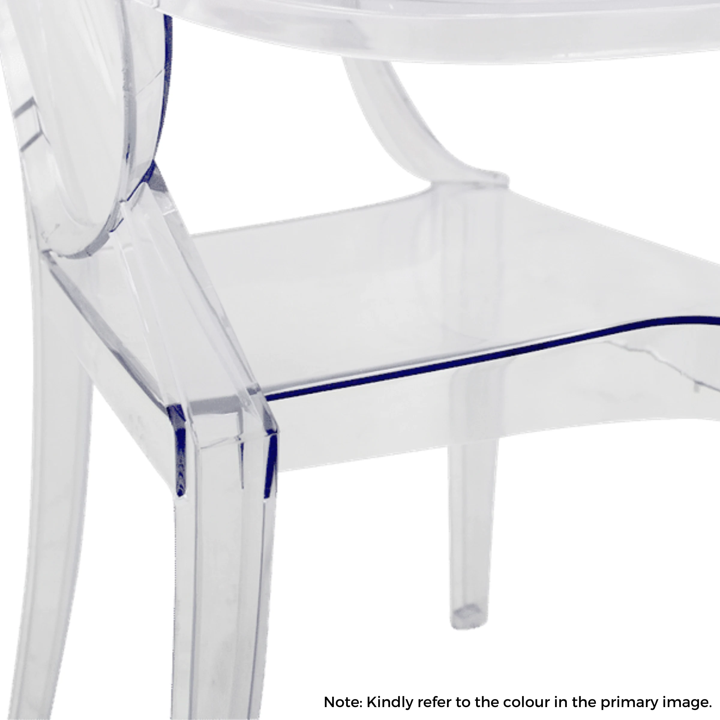 Philippe Starck Louis Ghost Chair with Arms Replica, Smoky Black