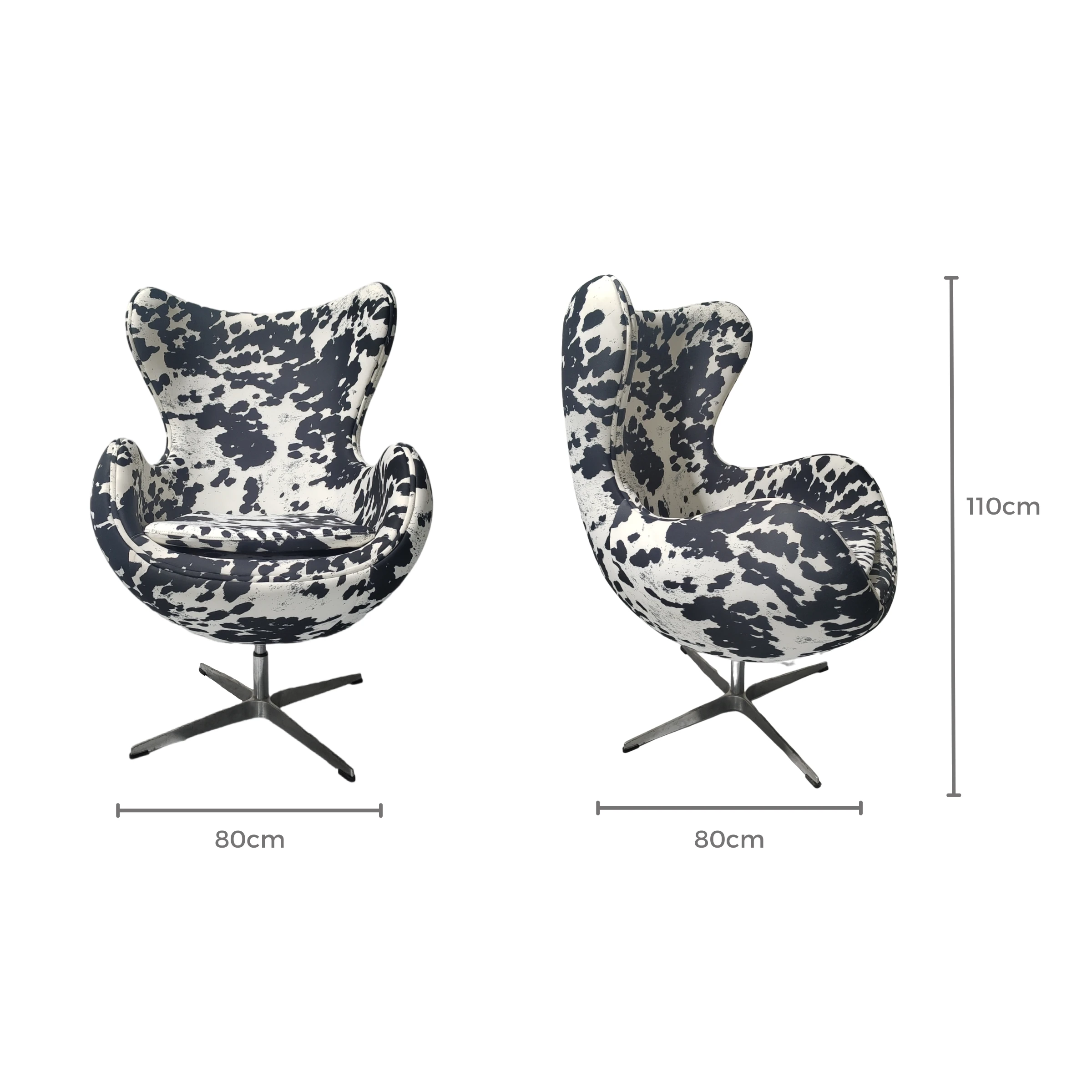Arne Jacobsen Egg Cowhide Chair Replica