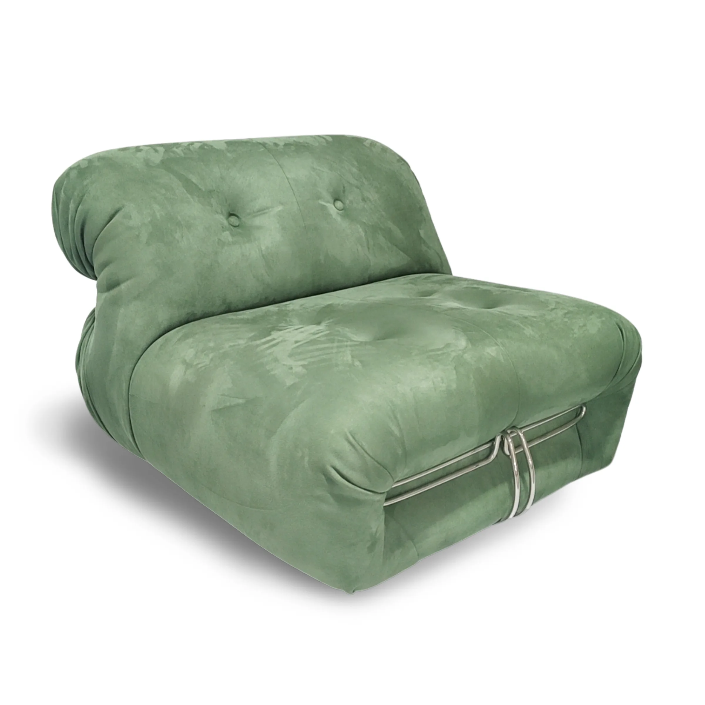 Tobia Scarpa Soriana Lounge Chair Replica, 1-Seater, Green