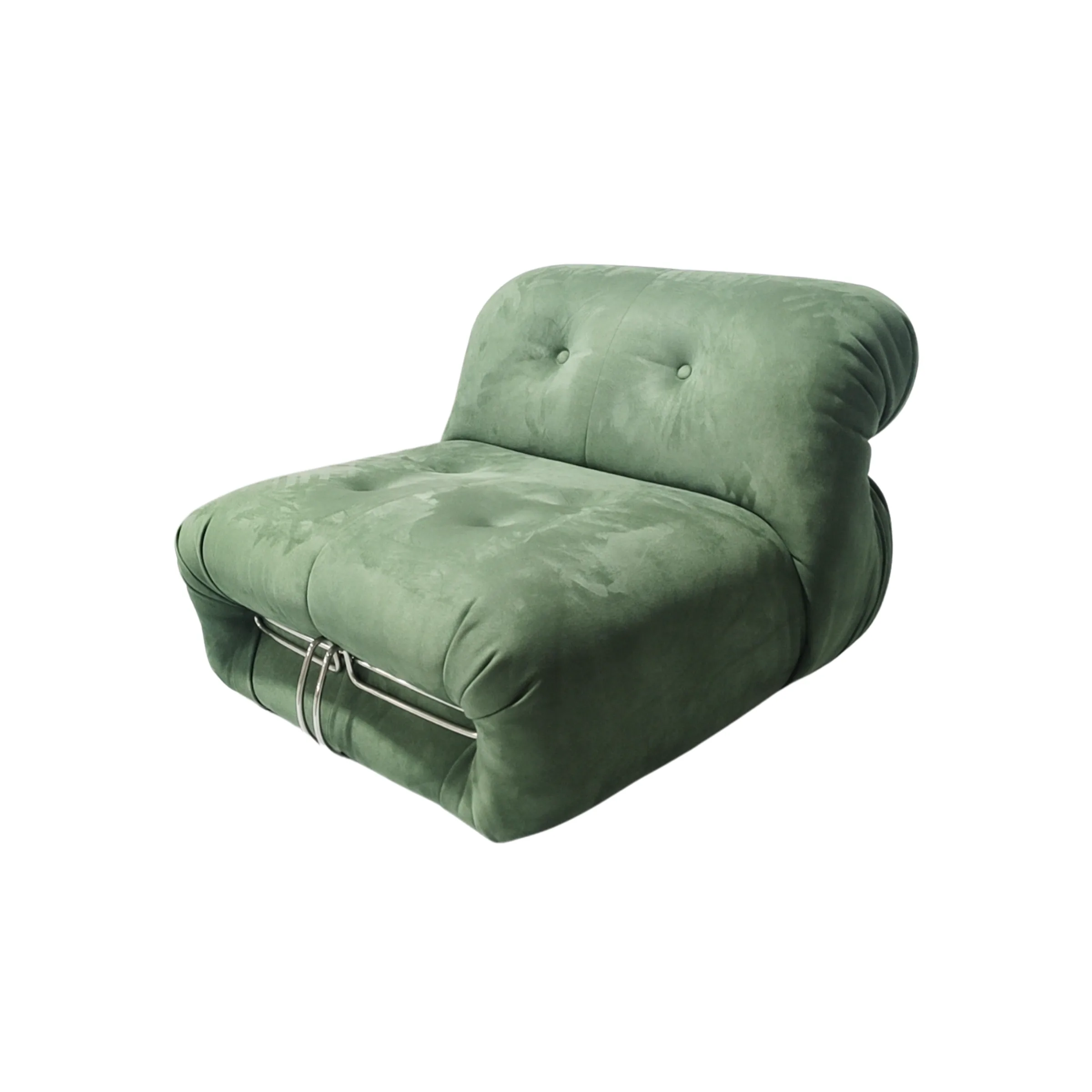 Tobia Scarpa Soriana Lounge Chair Replica, 1-Seater, Green