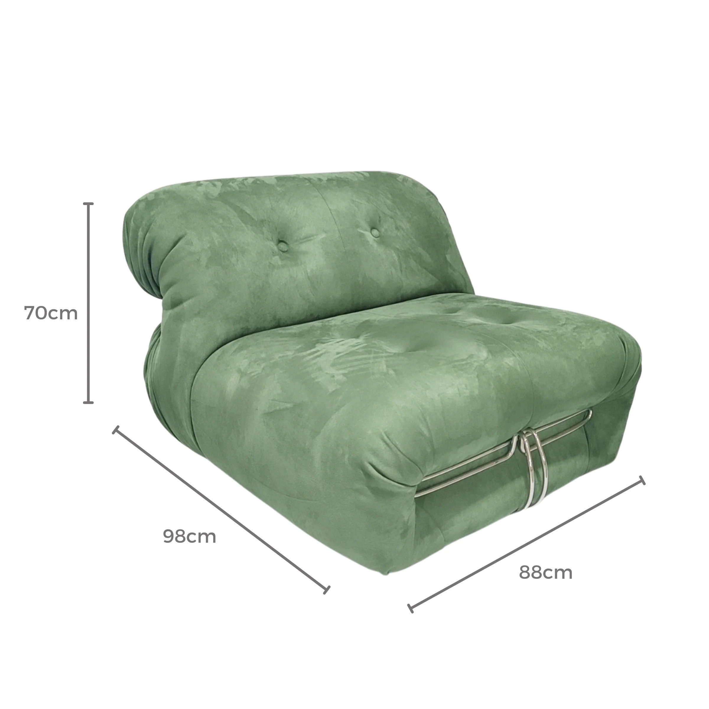 Replica Soriana Lounge Chair, 1-Seater, Green