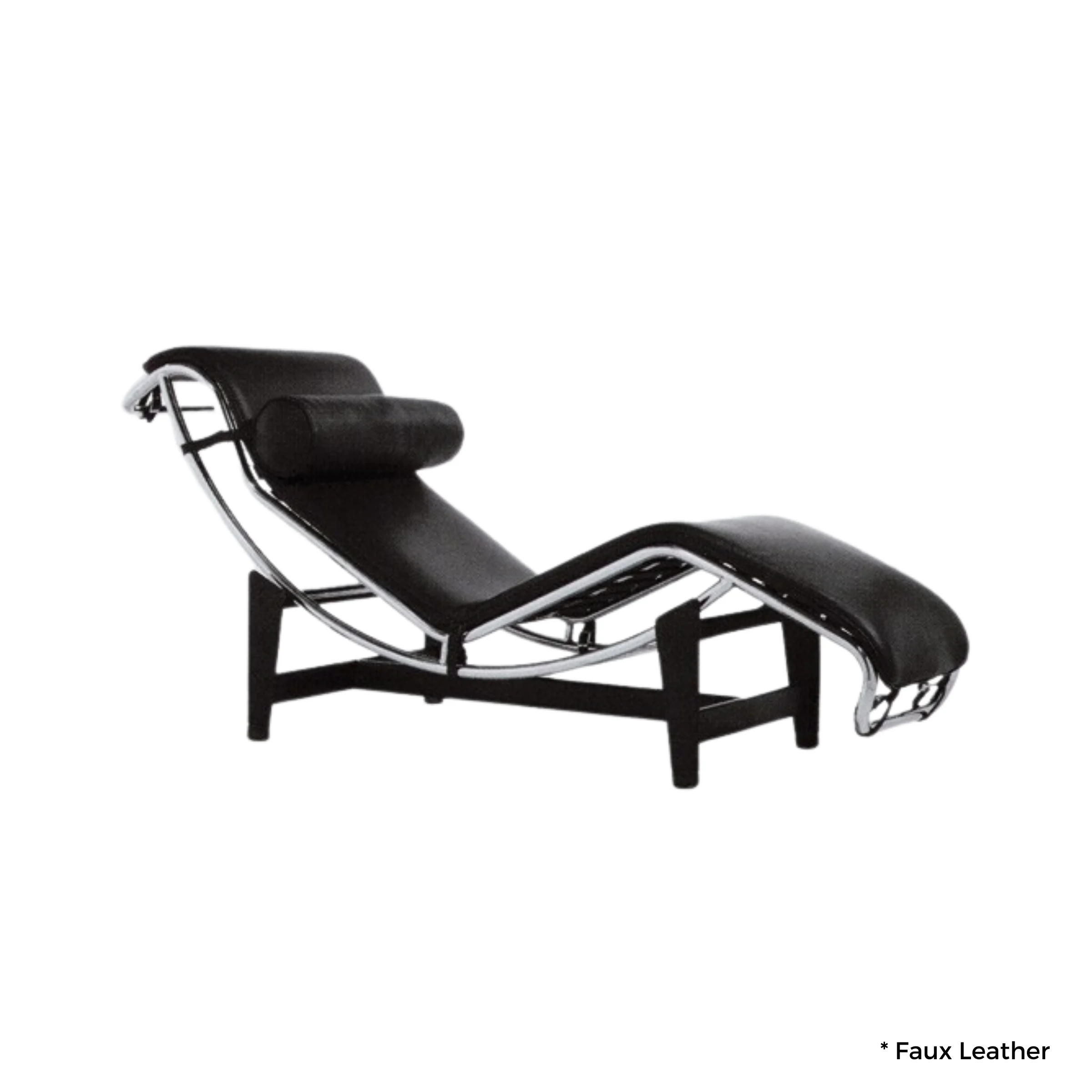 Le Corbusier LC4 Chaise Lounge Replica, Faux Leather