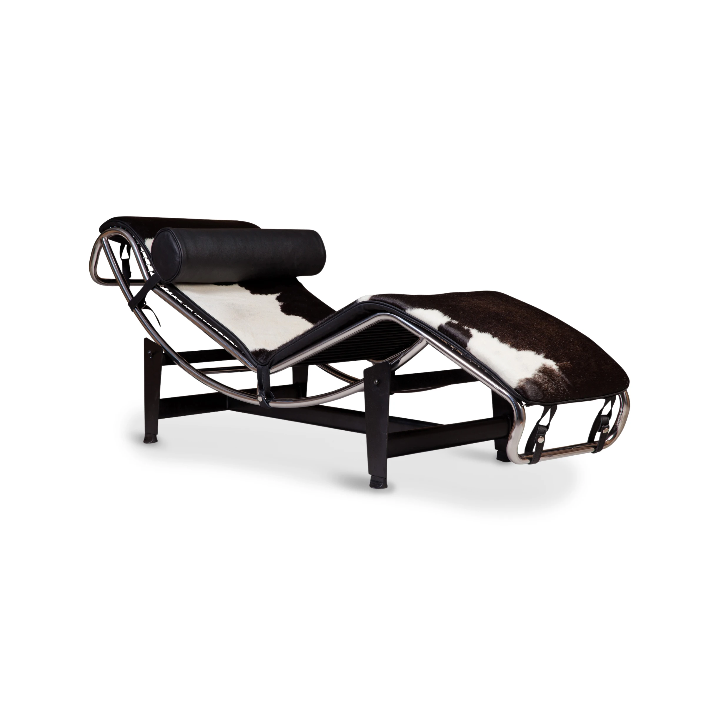 Le Corbusier LC4 Chaise Lounge Replica, Cowhide Leather