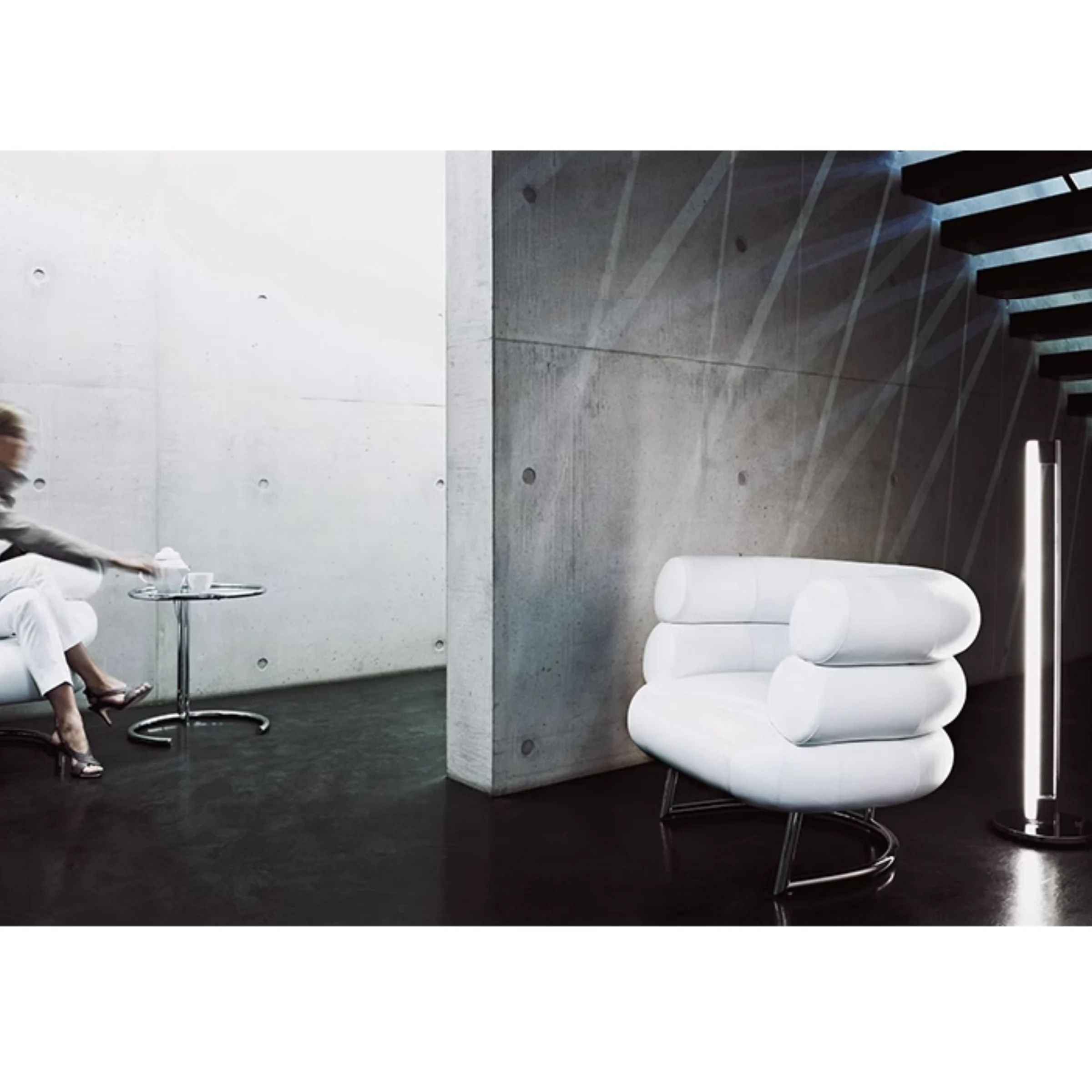 Eileen Gray Bibendum Chair Replica, White