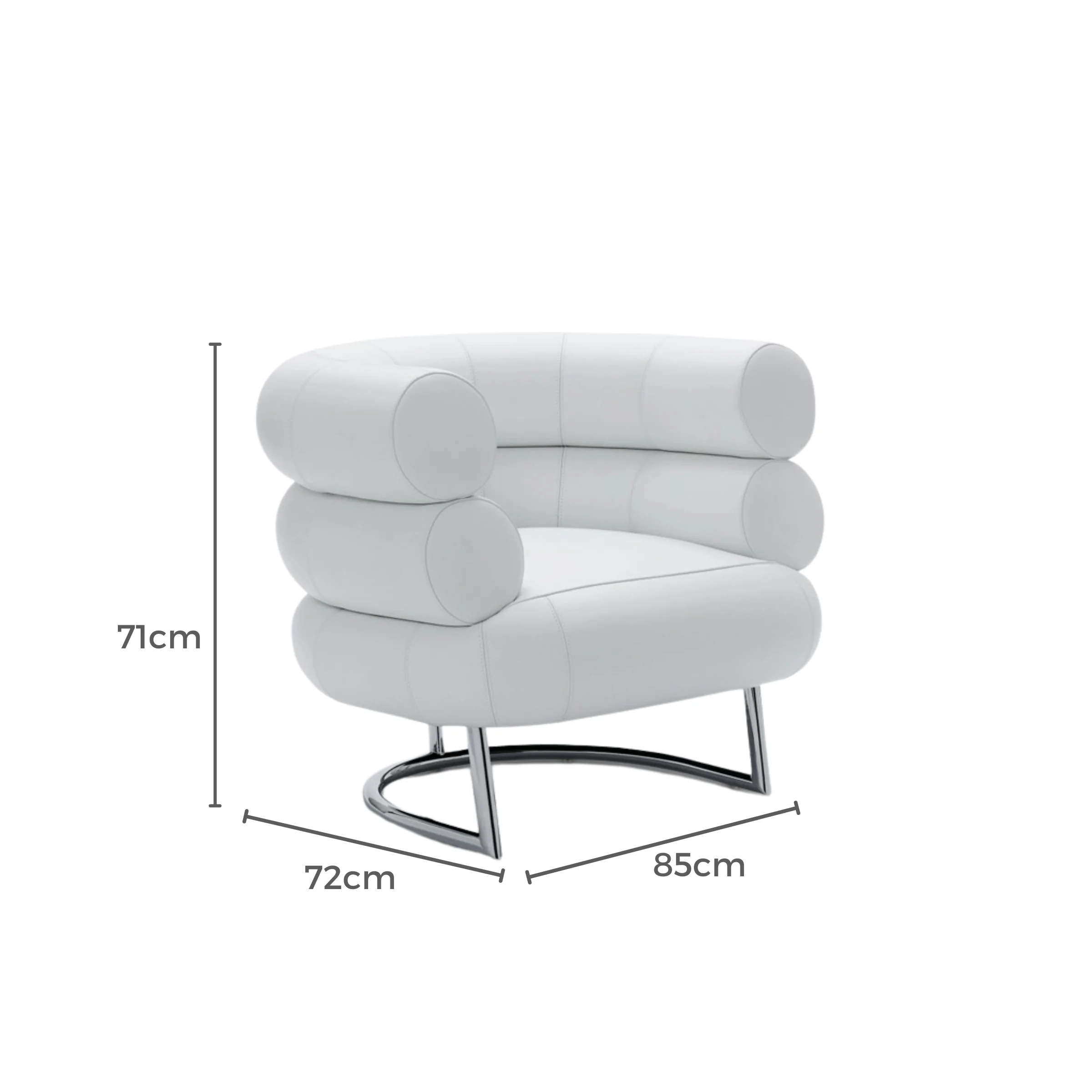 Eileen Gray Bibendum Chair Replica, White