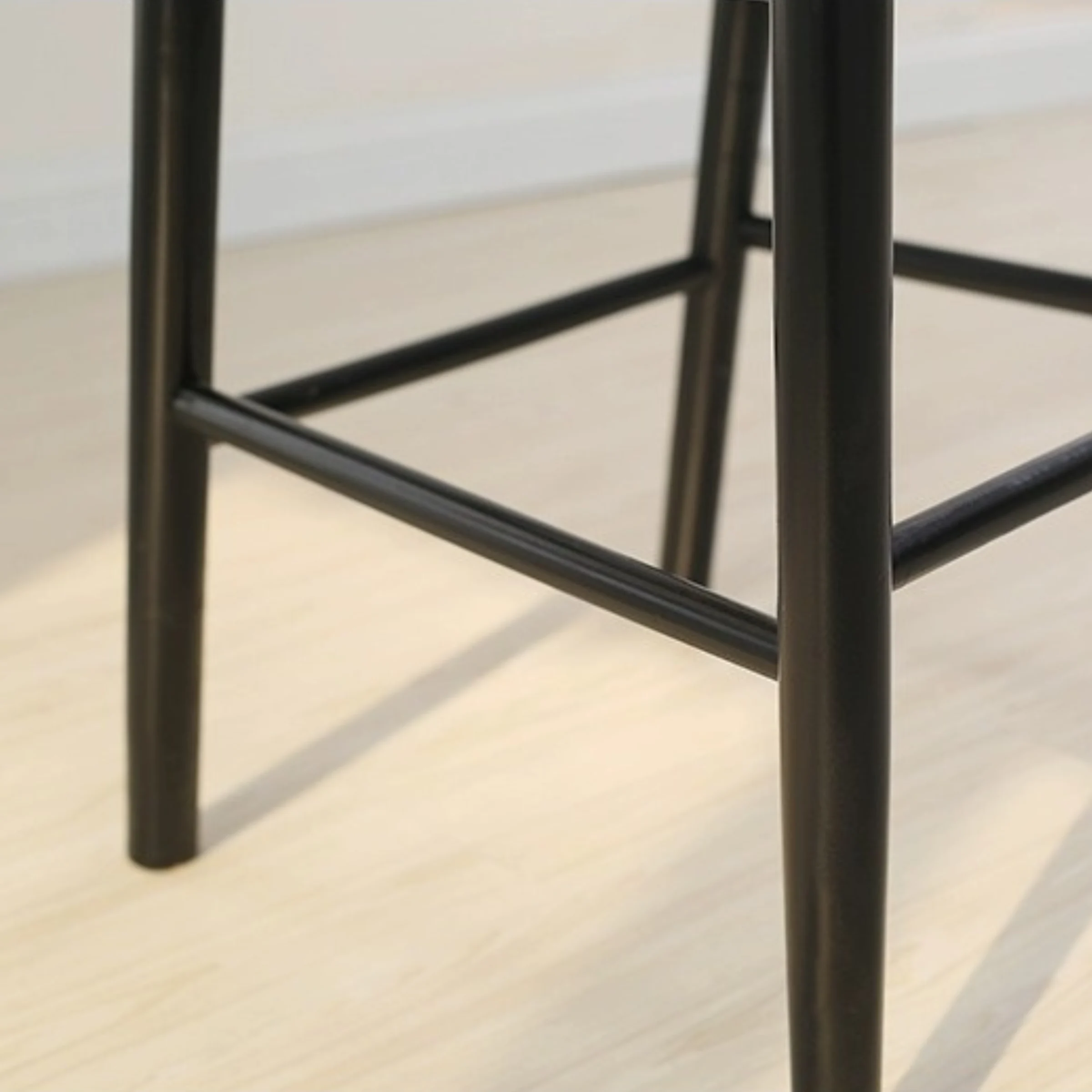 Replica Hans Wegner Wishbone Stool, Set of 2, Black & Natural