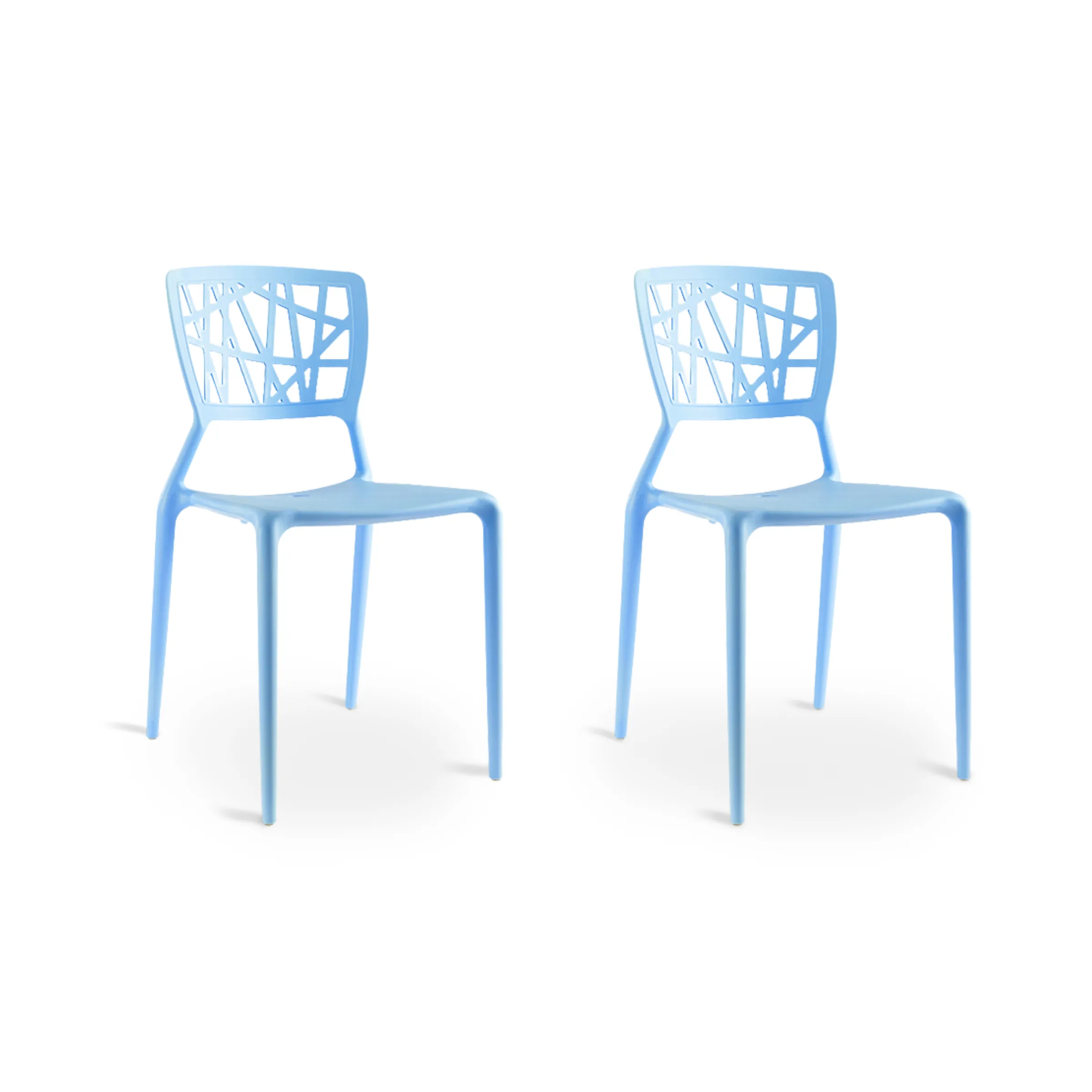 Dondoli Pocci Viento Chair Replica, Blue, Set of 2