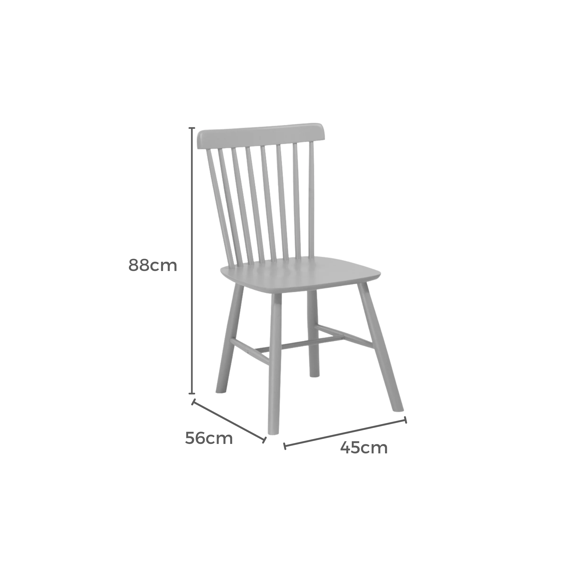 TON Ironica Dining Chair Replica, White, Set of 2