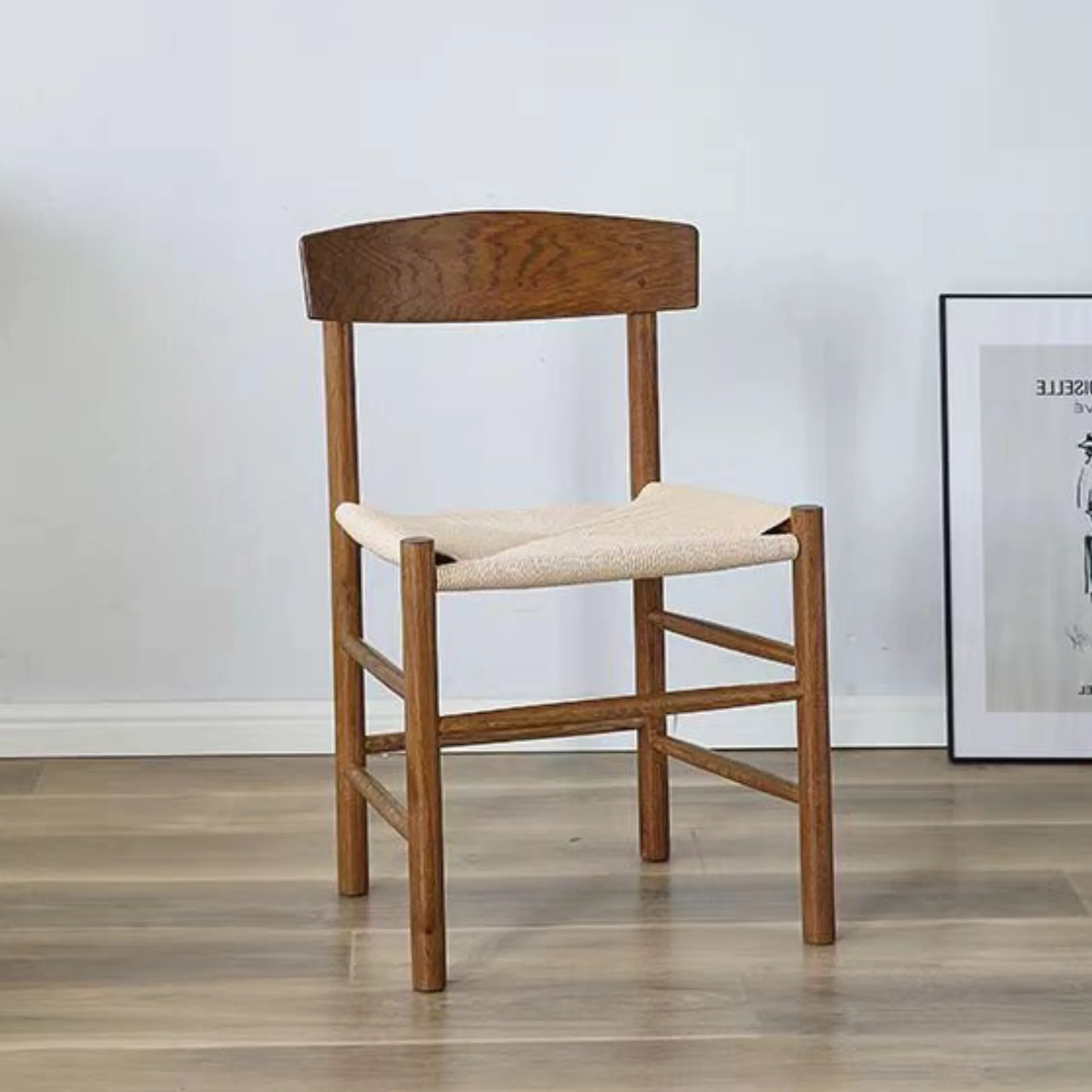 Replica Borge Mogensen J39 Shaker Chair, Set of 2, Walnut & White