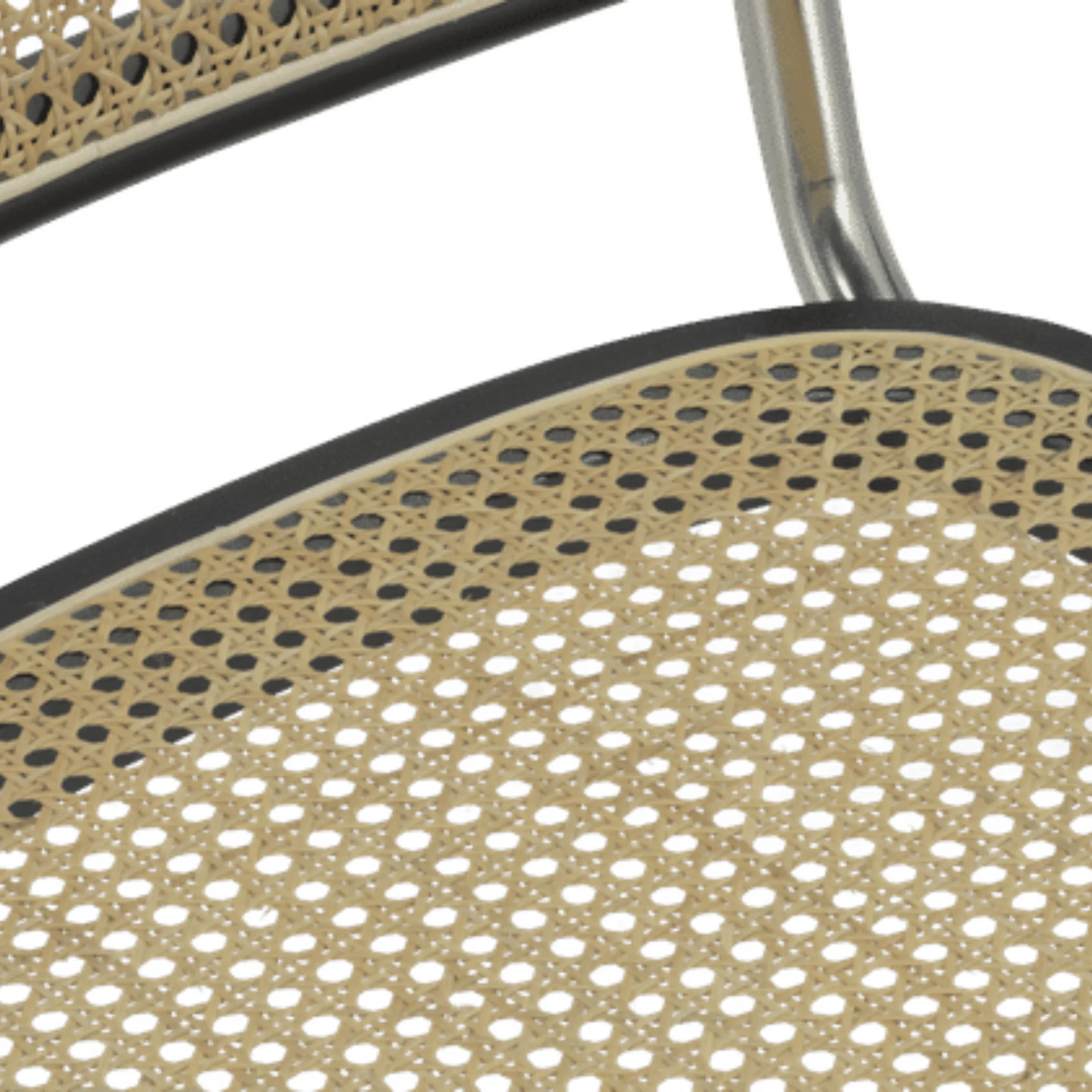 Marcel Breuer Cesca Cane Dining Chair Replica, Black, Set of 2