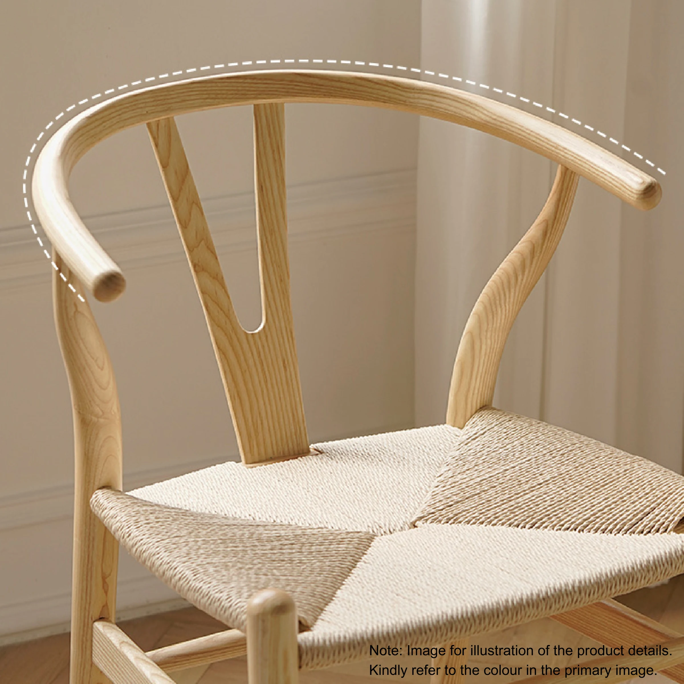 Hans Wegner Wishbone Dining Chair CH24 Replica, Walnut, Set of 2