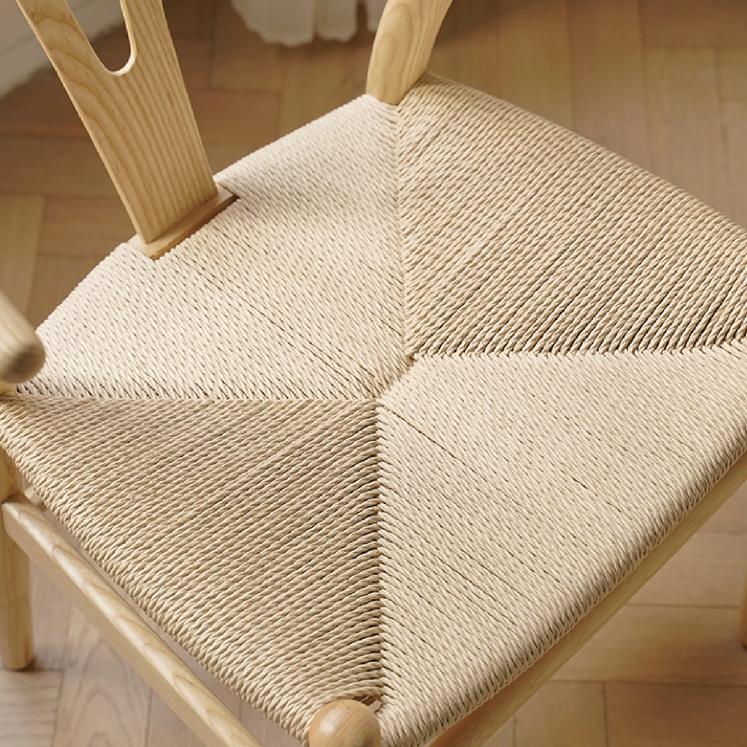 Hans Wegner Wishbone Dining Chair CH24 Replica, Natural, Set of 2