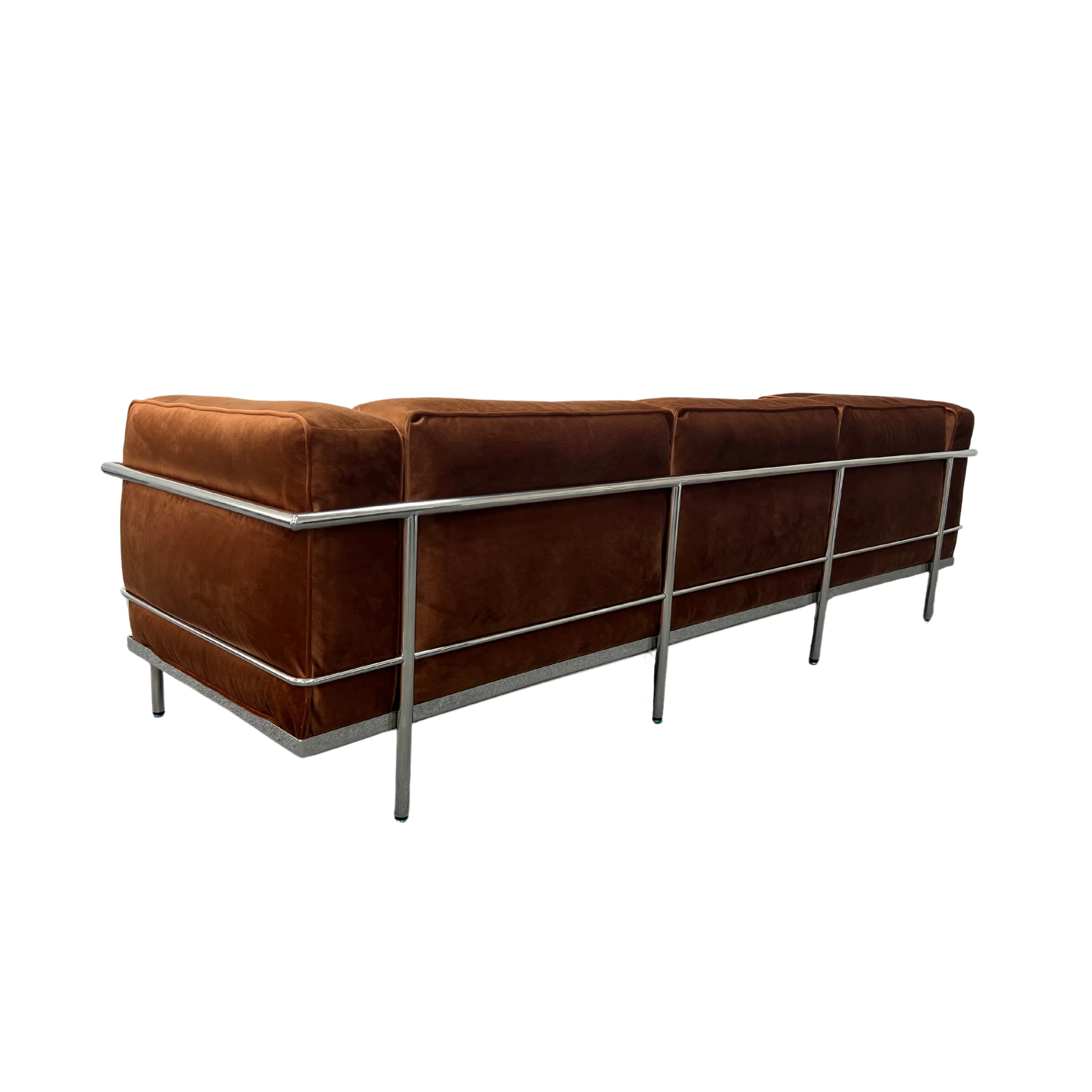 Le Corbusier LC3 Sofa Replica, 3-Seater, Brown