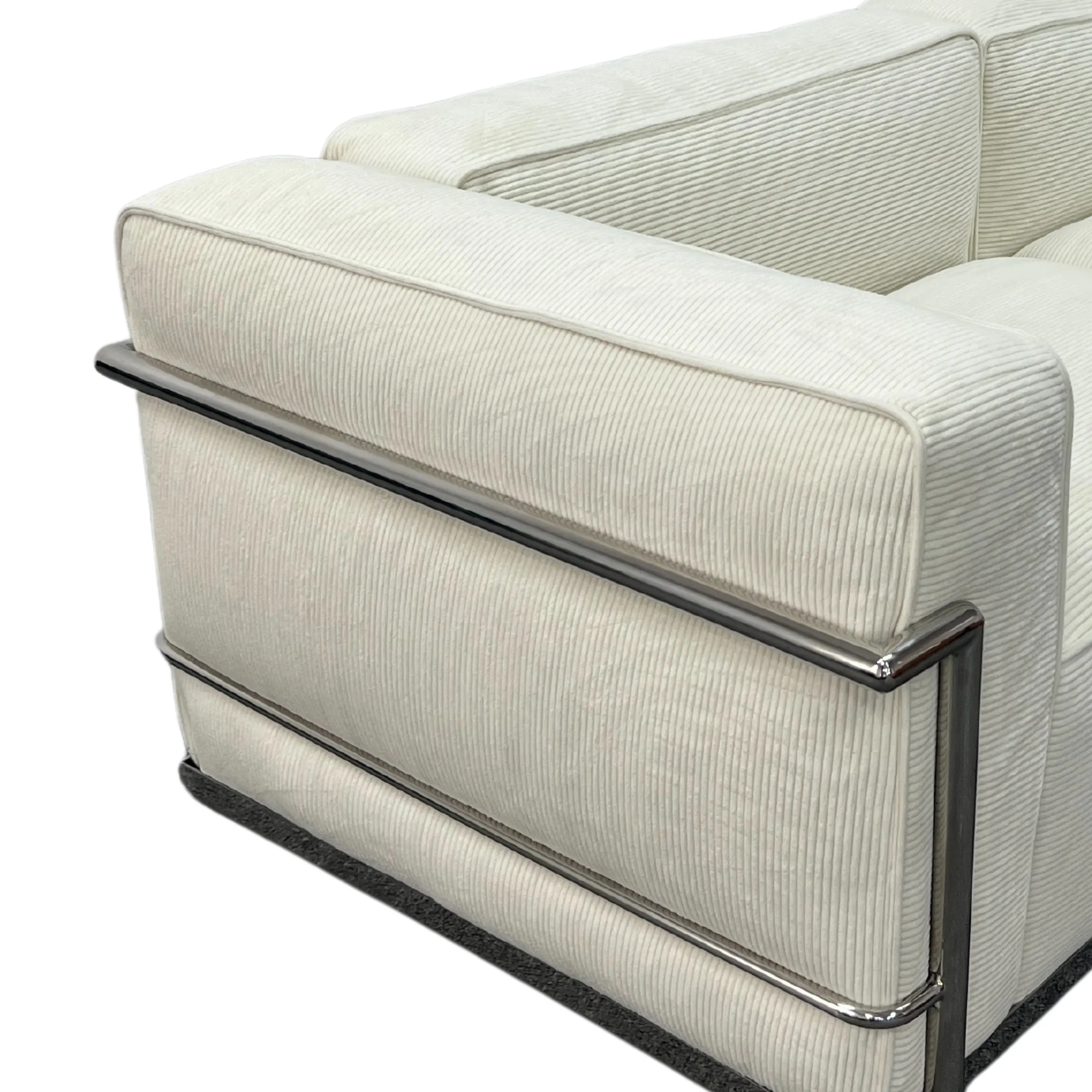 Replica Le Corbusier LC3 Sofa, 2-Seater, White