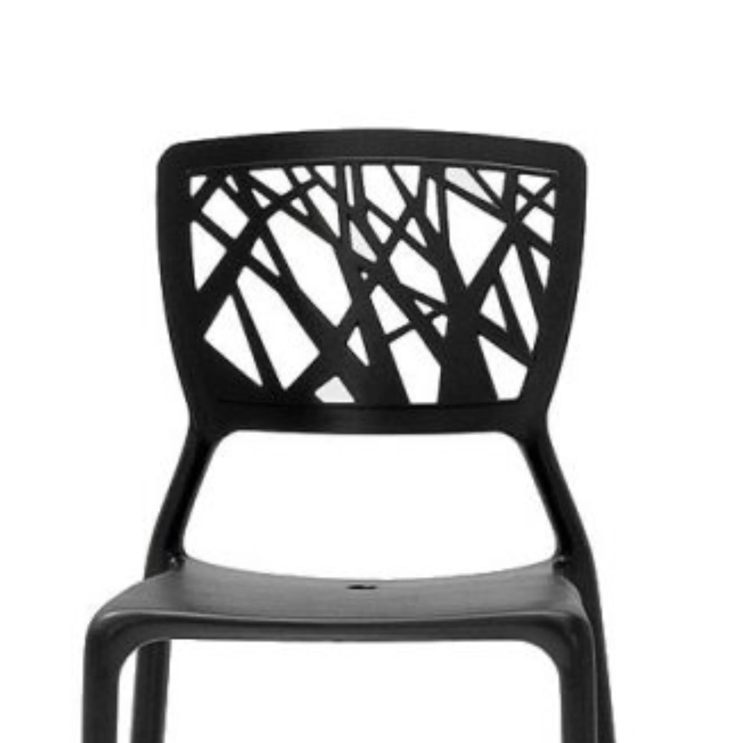 Dondoli Pocci Viento Chair Replica, Black, Set of 2