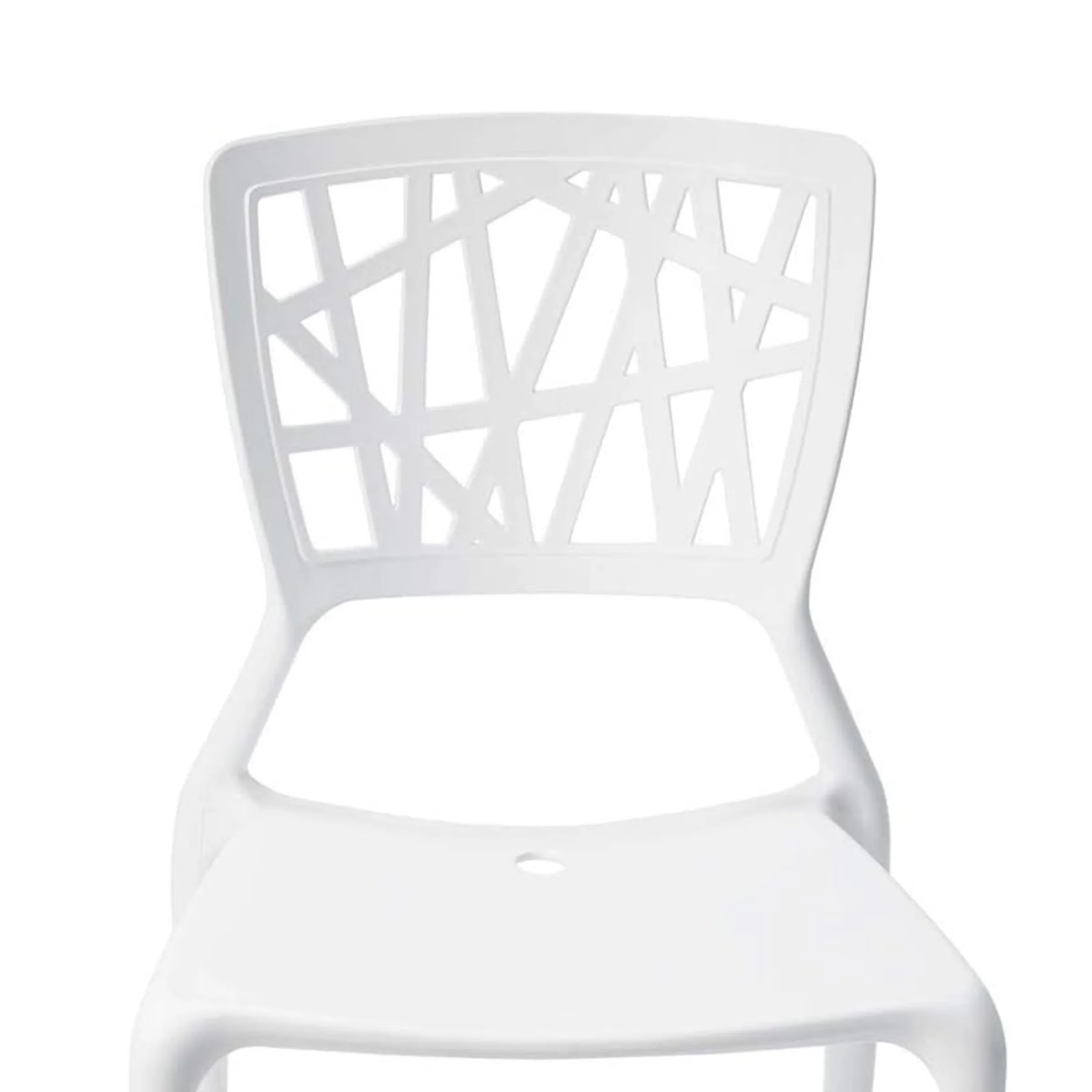 Dondoli Pocci Viento Chair Replica, White, Set of 2