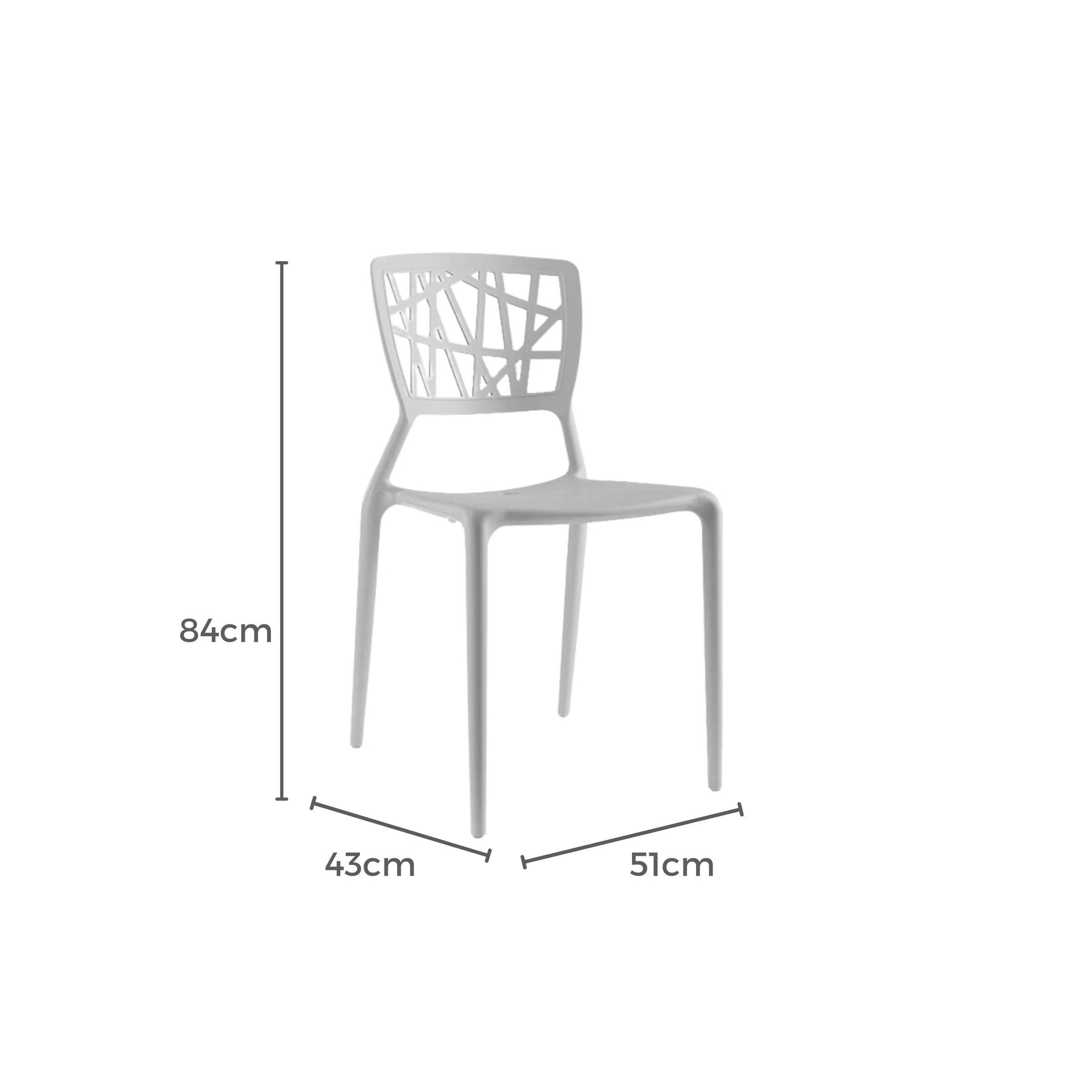 Dondoli Pocci Viento Chair Replica, Red, Set of 2