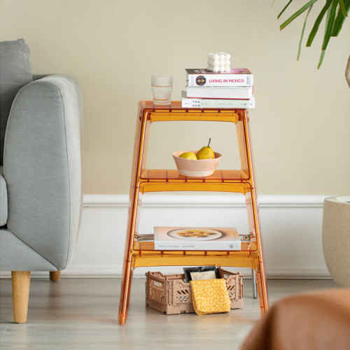 Merike Elevate Ladder Side Table, 44x52CM, Orange