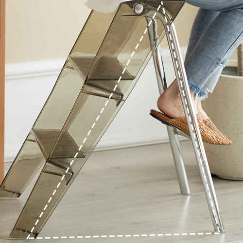 Merike Elevate Ladder Side Table, 44x52CM, Coffee