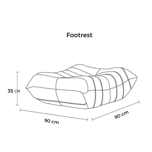 Merike Cloud Footrest, Creamy White