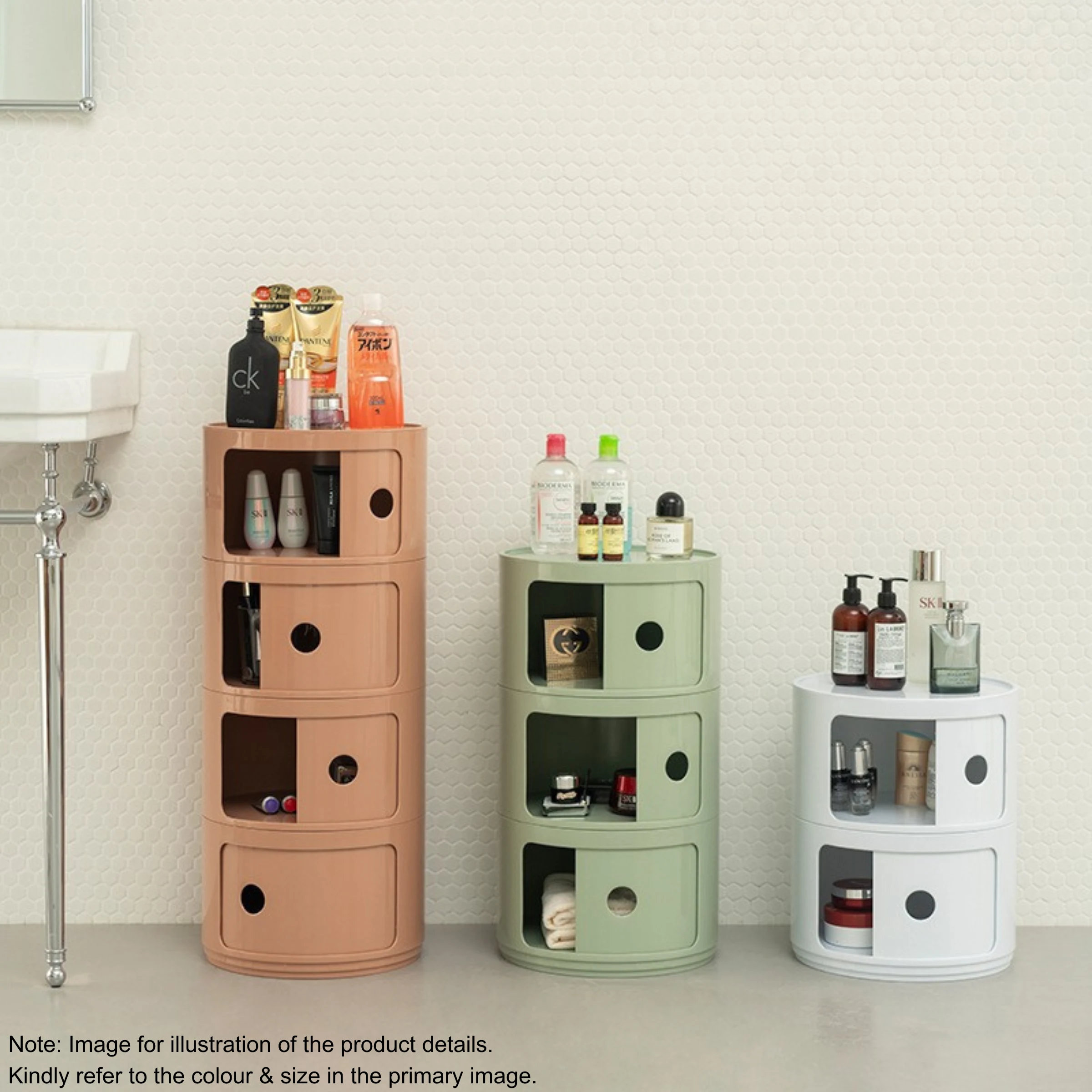 MODE Pandora 2 Tier Column Storage Organizer, 32x40CM, Pink