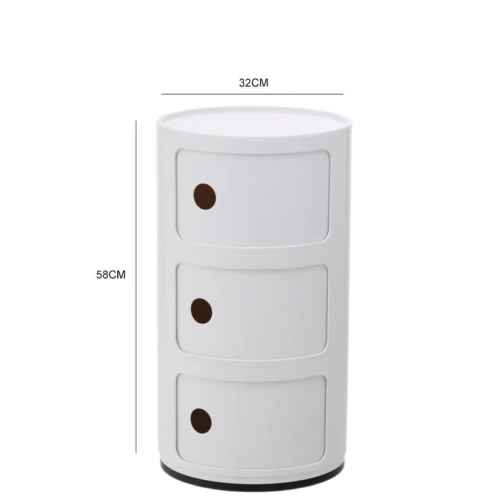 Anna Ferrieri Componibili 3 Tier Storage Unit Replica, 32x58CM, White