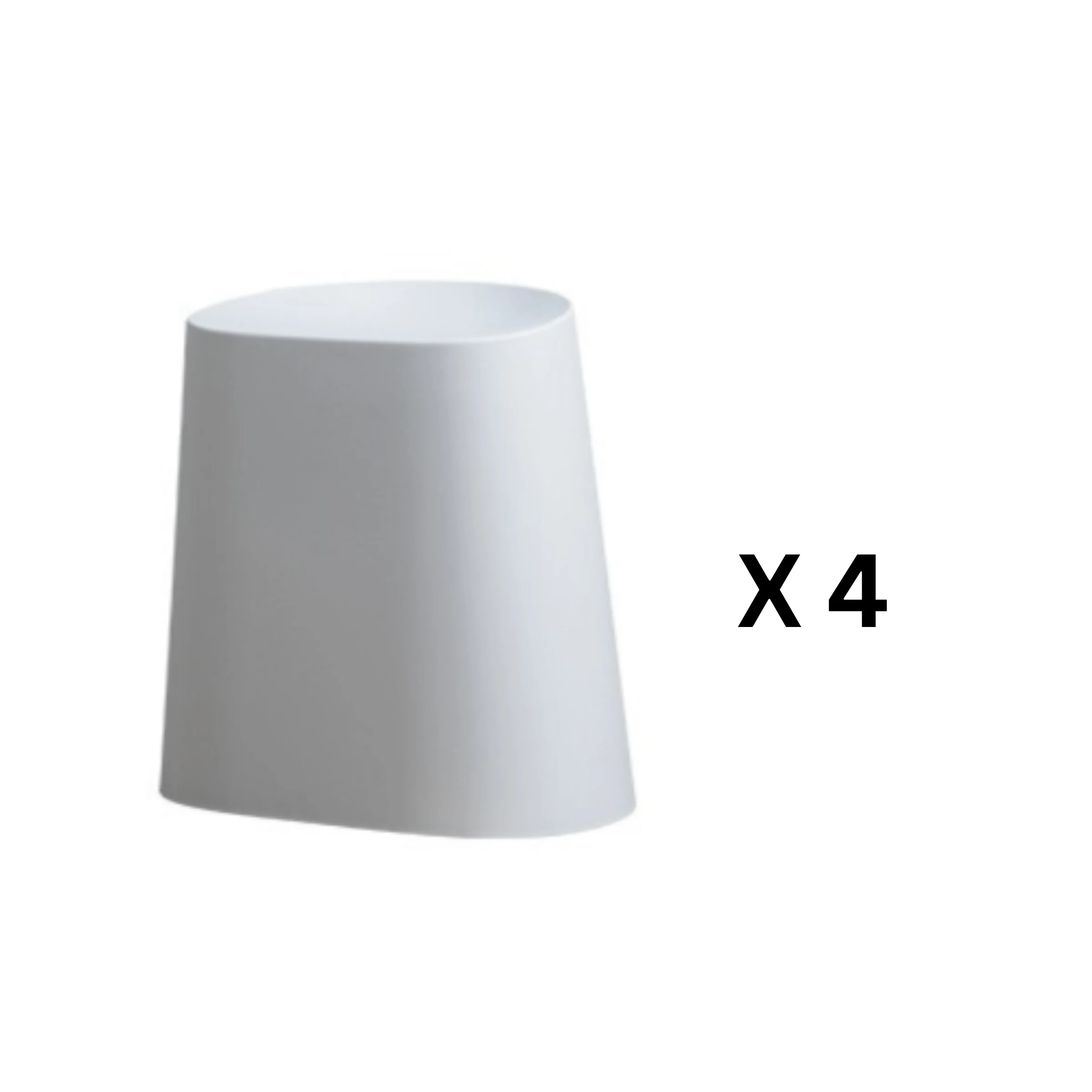 MODE Boulder Stool, 43x33x43CM, White, Set of 4